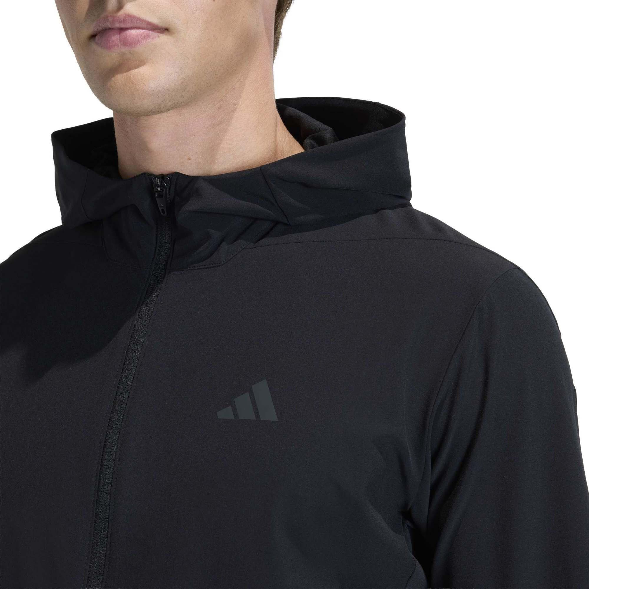 adidas adidas D4T Hybrıd Fz H Erkek Sweatshirt Siyah - 5