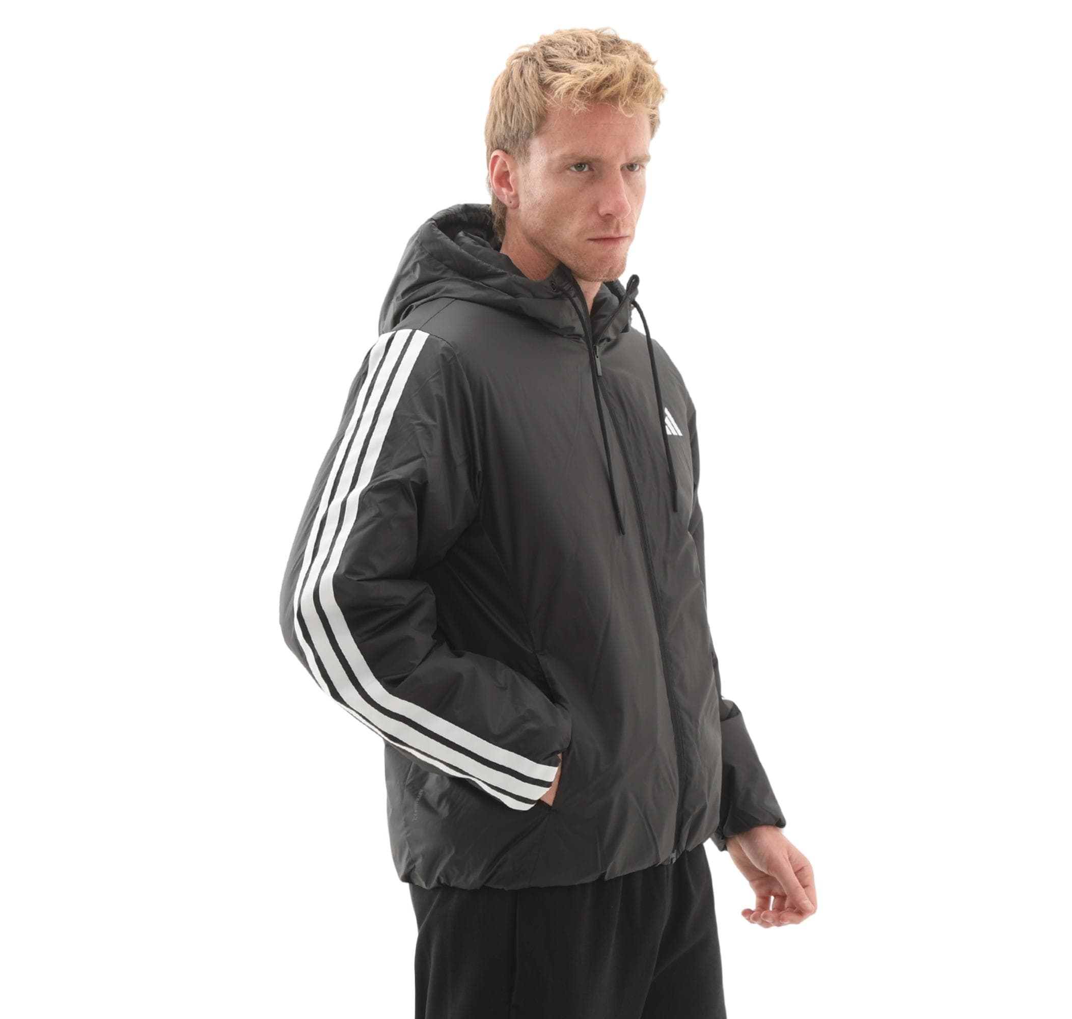 adidas adidas Ess 3S Ins Hd J Erkek Mont Siyah - 2