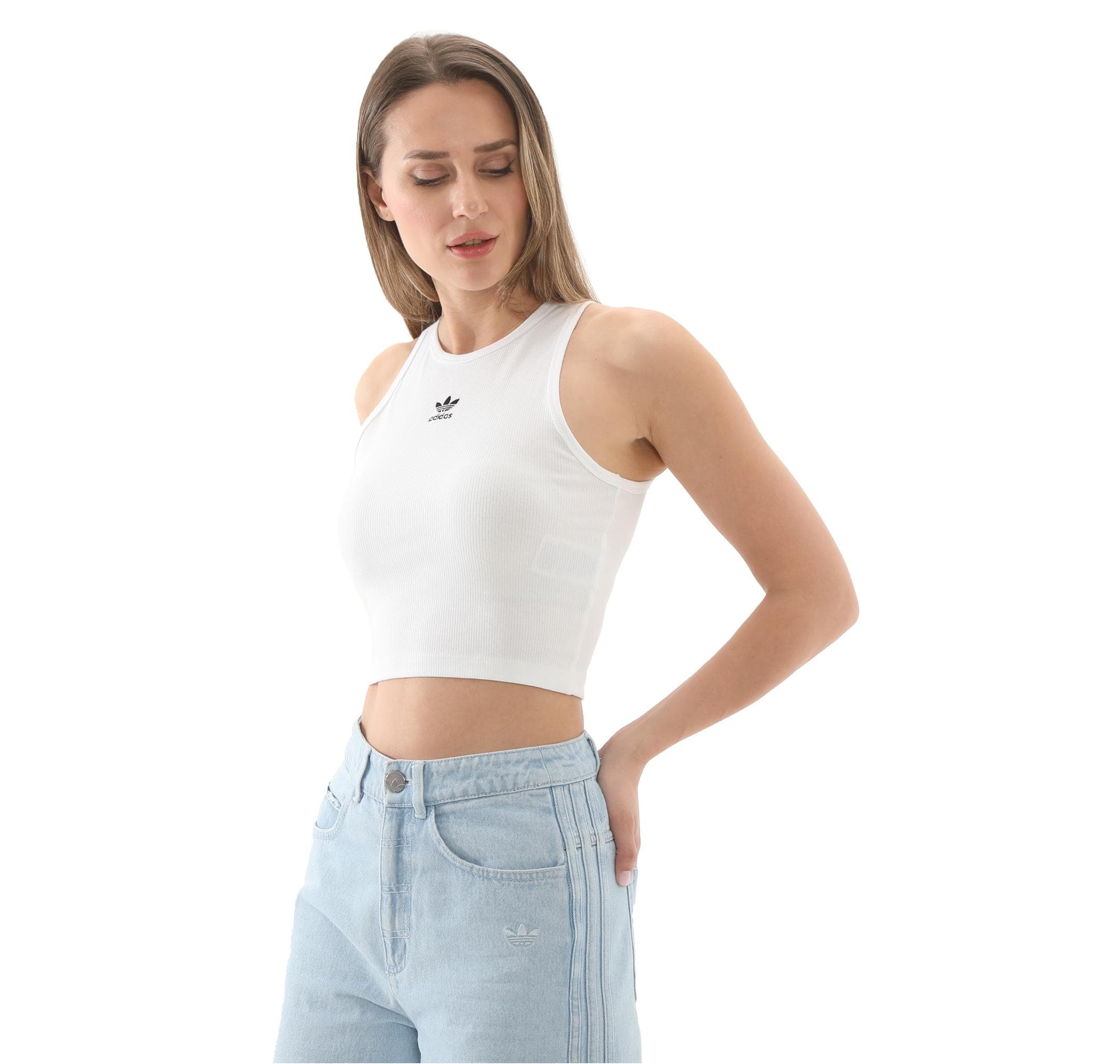 adidas adidas Ess Rıb Tank Kadın T-Shirt Beyaz - 2