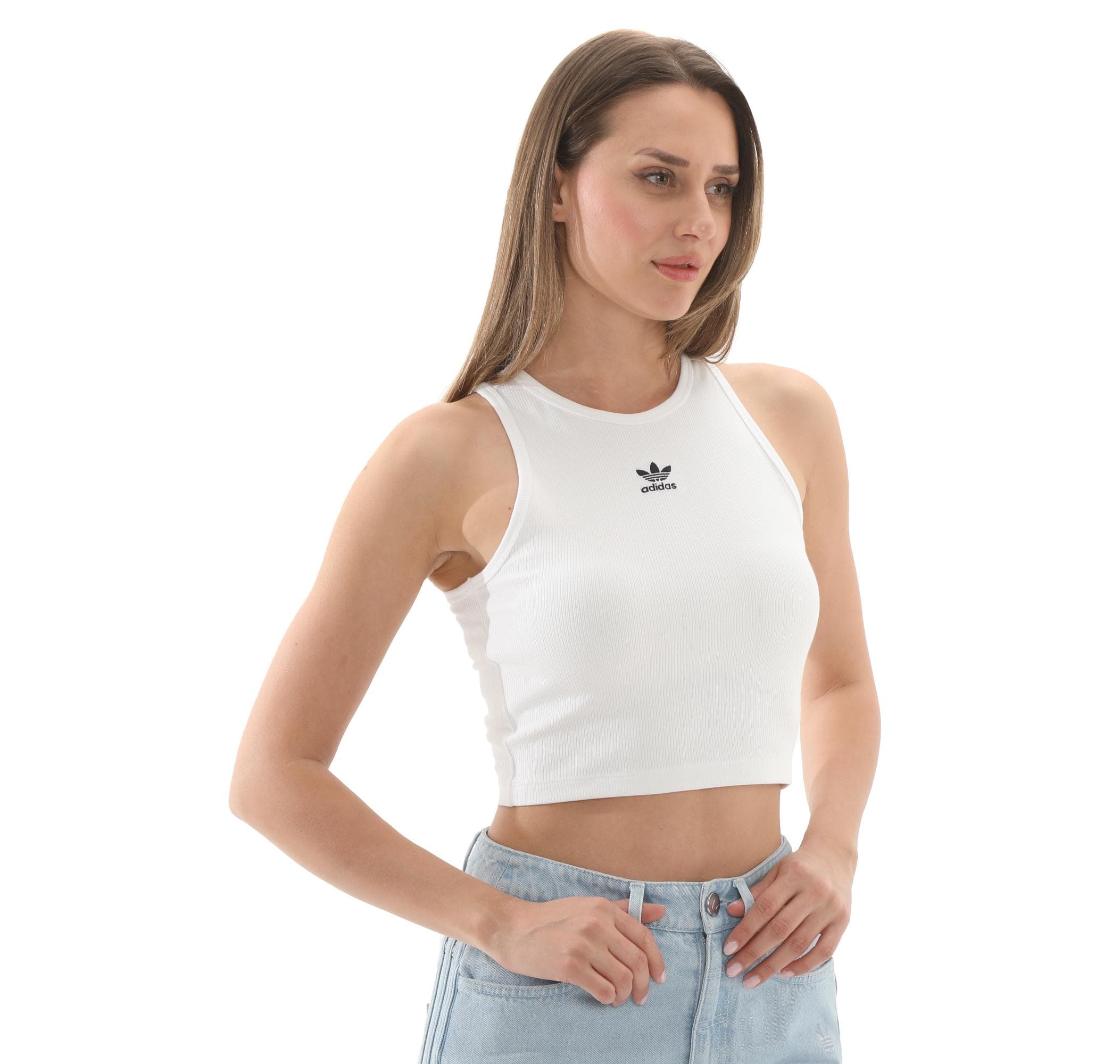adidas adidas Ess Rıb Tank Kadın T-Shirt Beyaz - 3