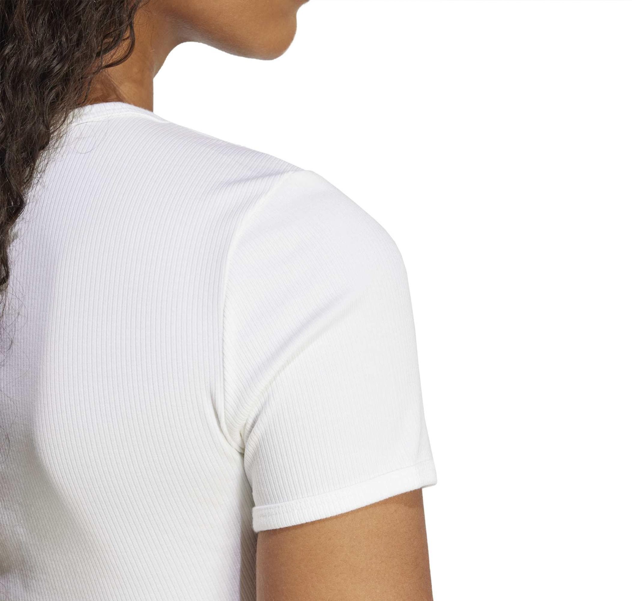 adidas adidas Ess Rıb Tee Kadın T-Shirt Beyaz - 5