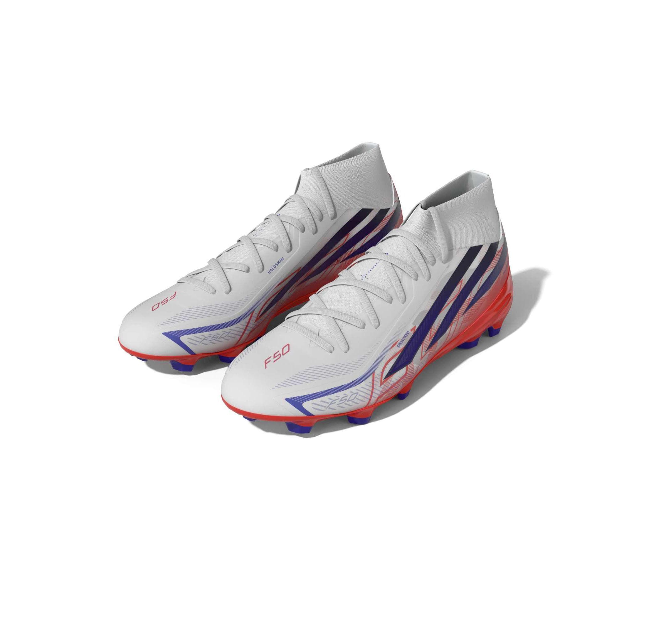 adidas adidas F50 Hyperfast League Mıd Fg Erkek Spor Ayakkabı Beyaz - 2