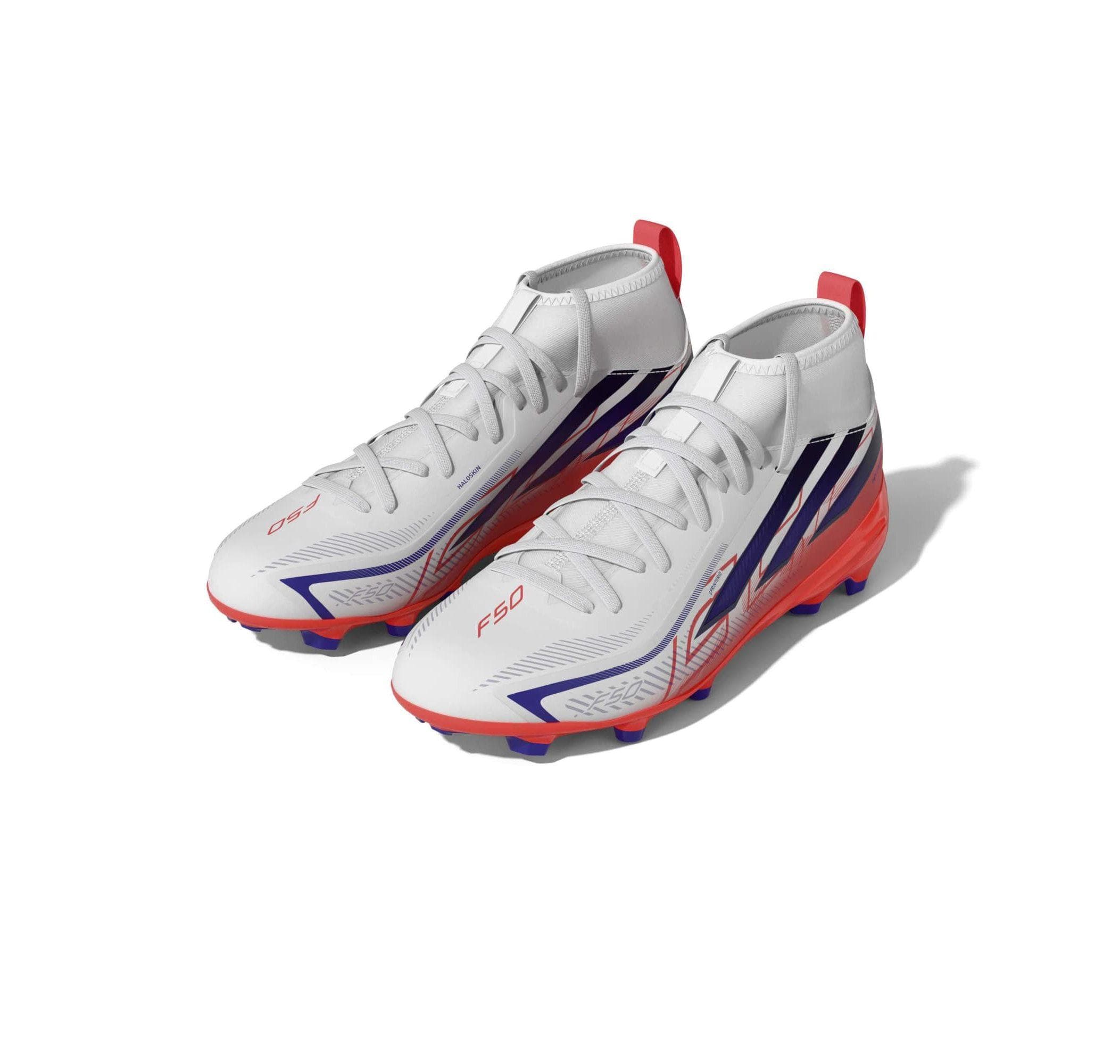 adidas adidas F50 Hyperfast League Mıd Fg J Çocuk Spor Ayakkabı Beyaz - 2