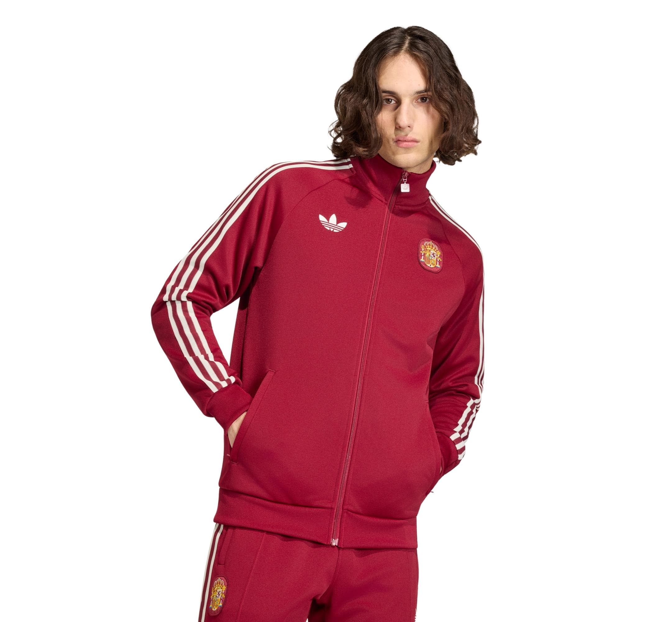 adidas adidas Fef İspanya Og Tt Erkek Ceket Bordo - 2