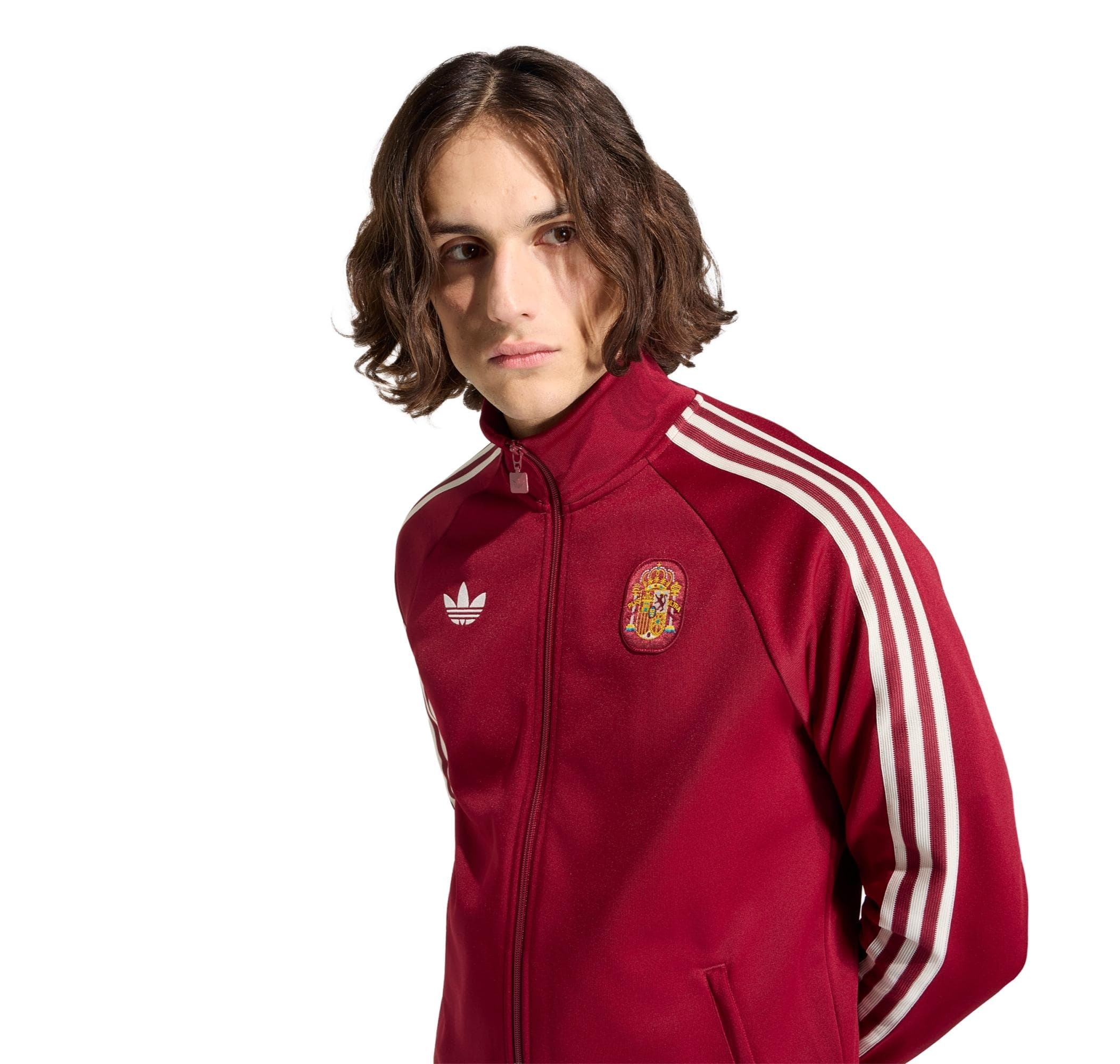 adidas adidas Fef İspanya Og Tt Erkek Ceket Bordo - 4