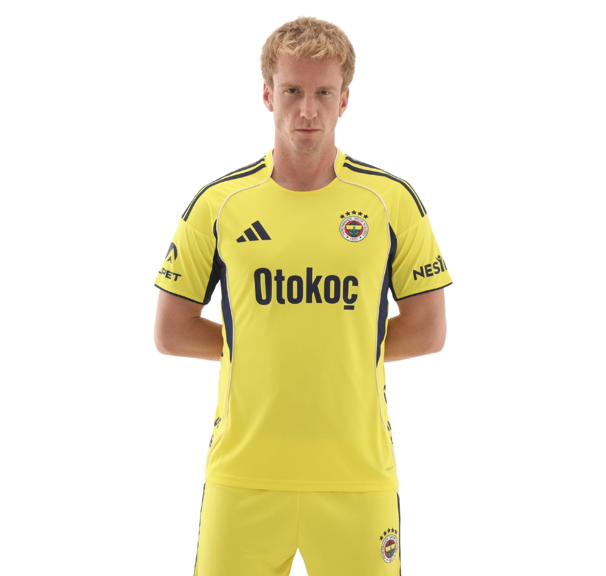 Fenerbahçe adidas Fenerbahçe 25-26 Deplasman Erkek Forması Sarı - 3