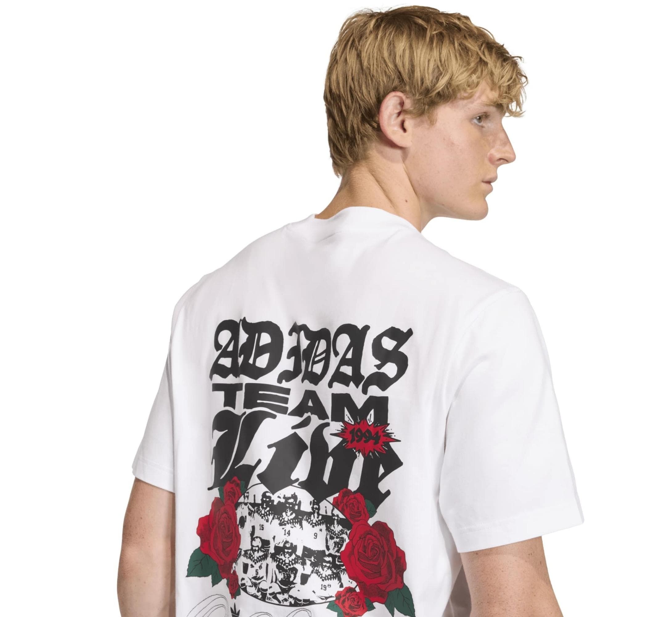 adidas adidas Gfx T Erkek T-Shirt Beyaz - 5