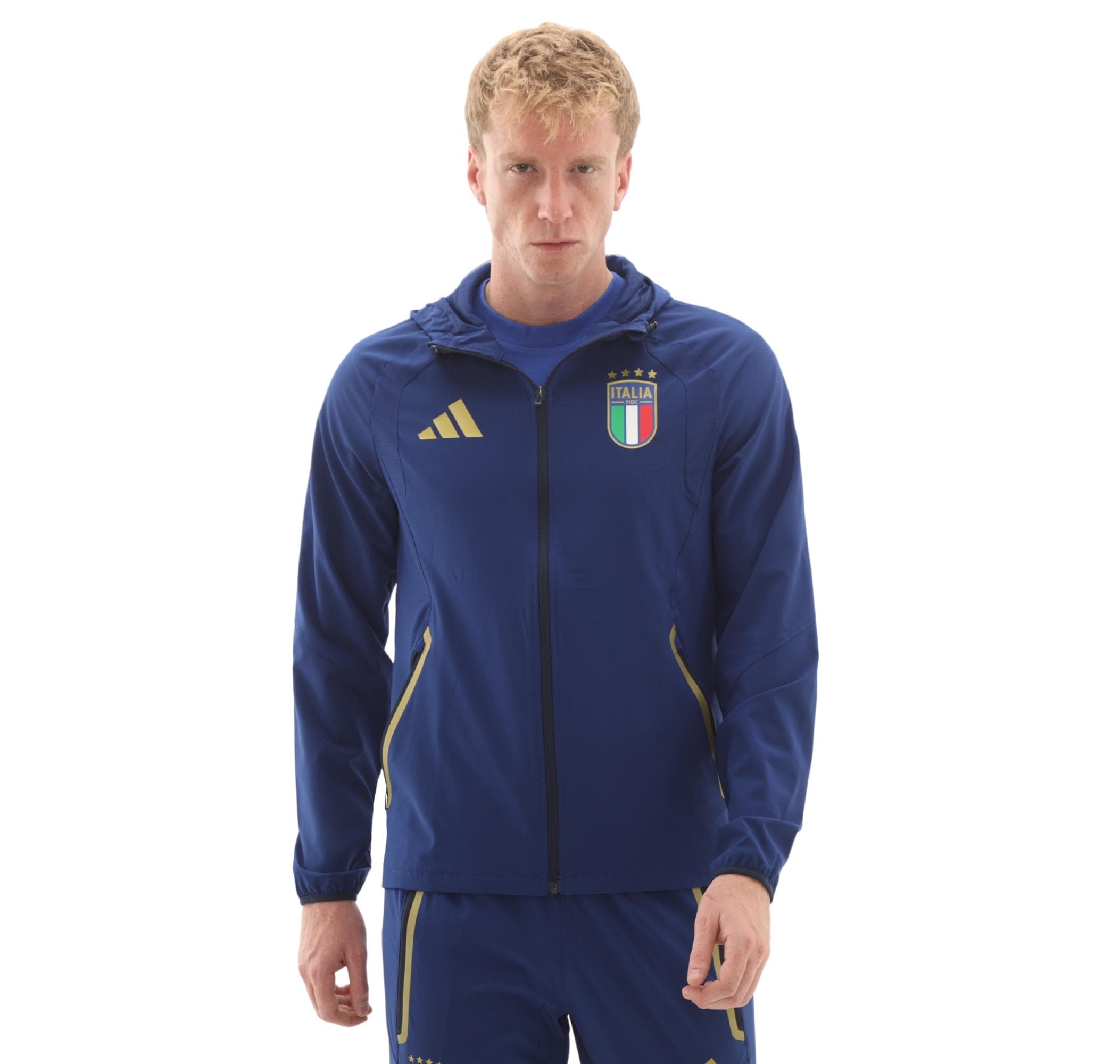 adidas adidas İtalya 26 Fıgc Erkek Ceket Mavi