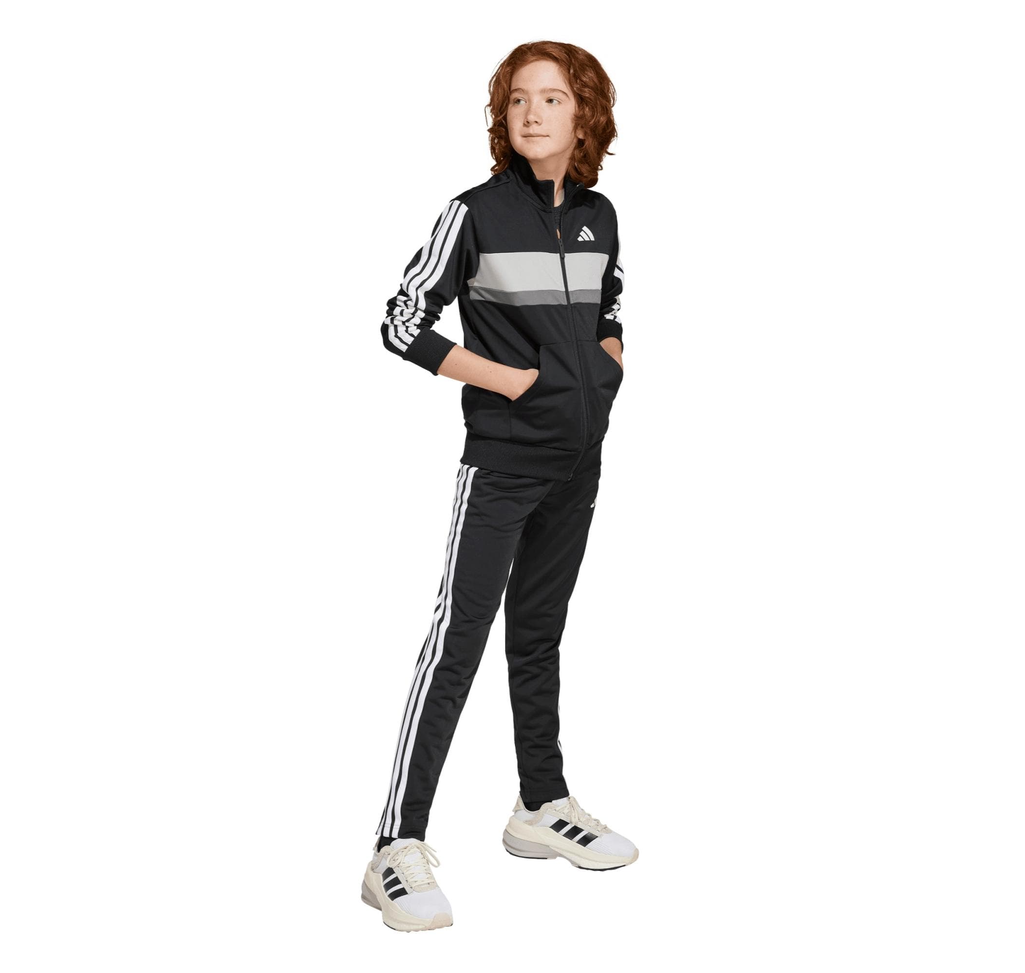 adidas adidas J 3S Tıberıo Ts Çocuk Eşofman Takımı Siyah - 2