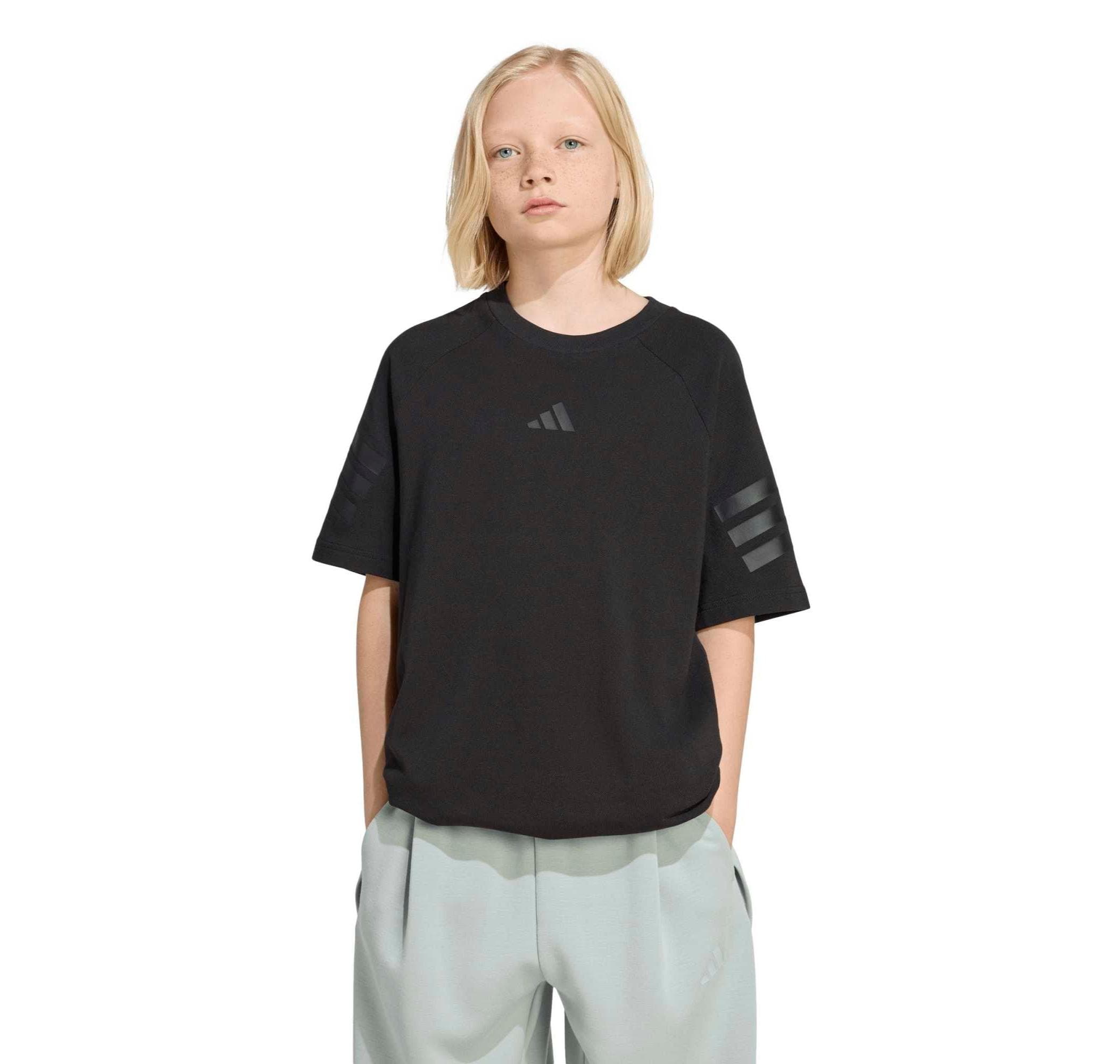 adidas adidas J Fı 3S Tee Çocuk T-Shirt Siyah - 2