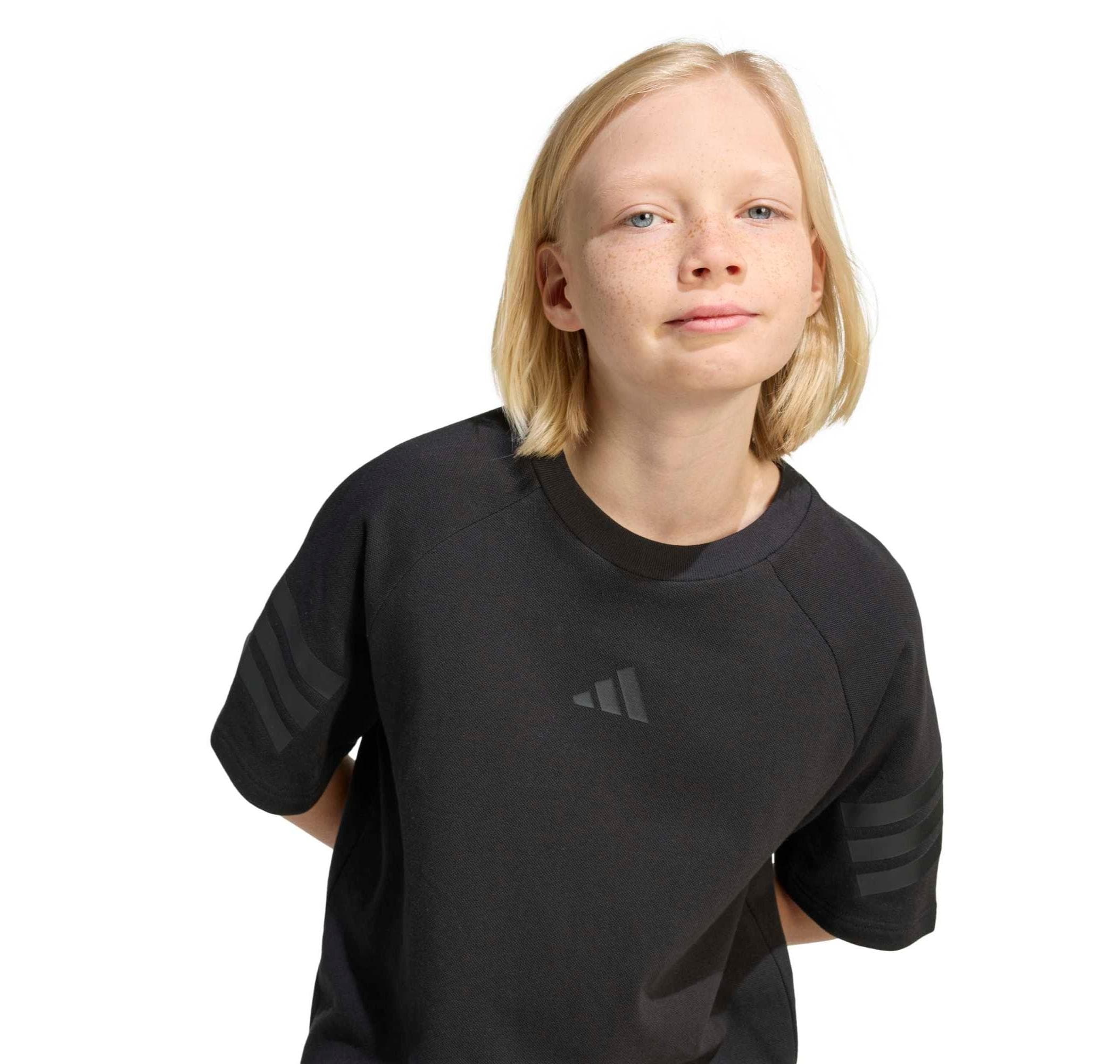 adidas adidas J Fı 3S Tee Çocuk T-Shirt Siyah - 4