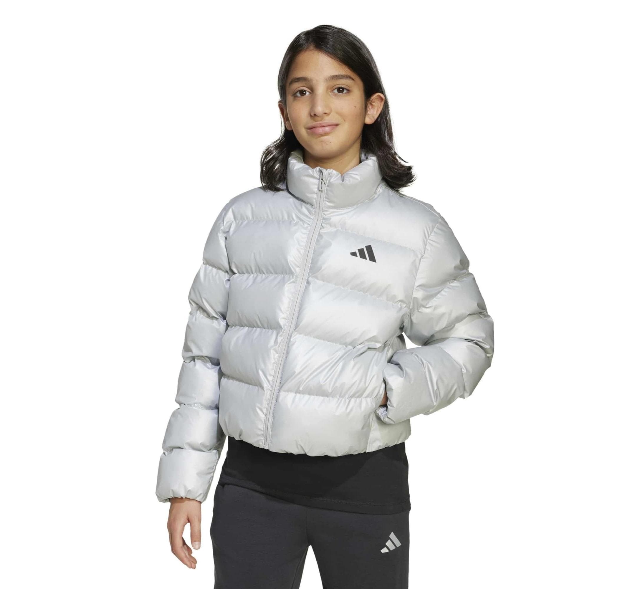 adidas adidas J Sd Glam Jkt Çocuk Mont Gri - 2