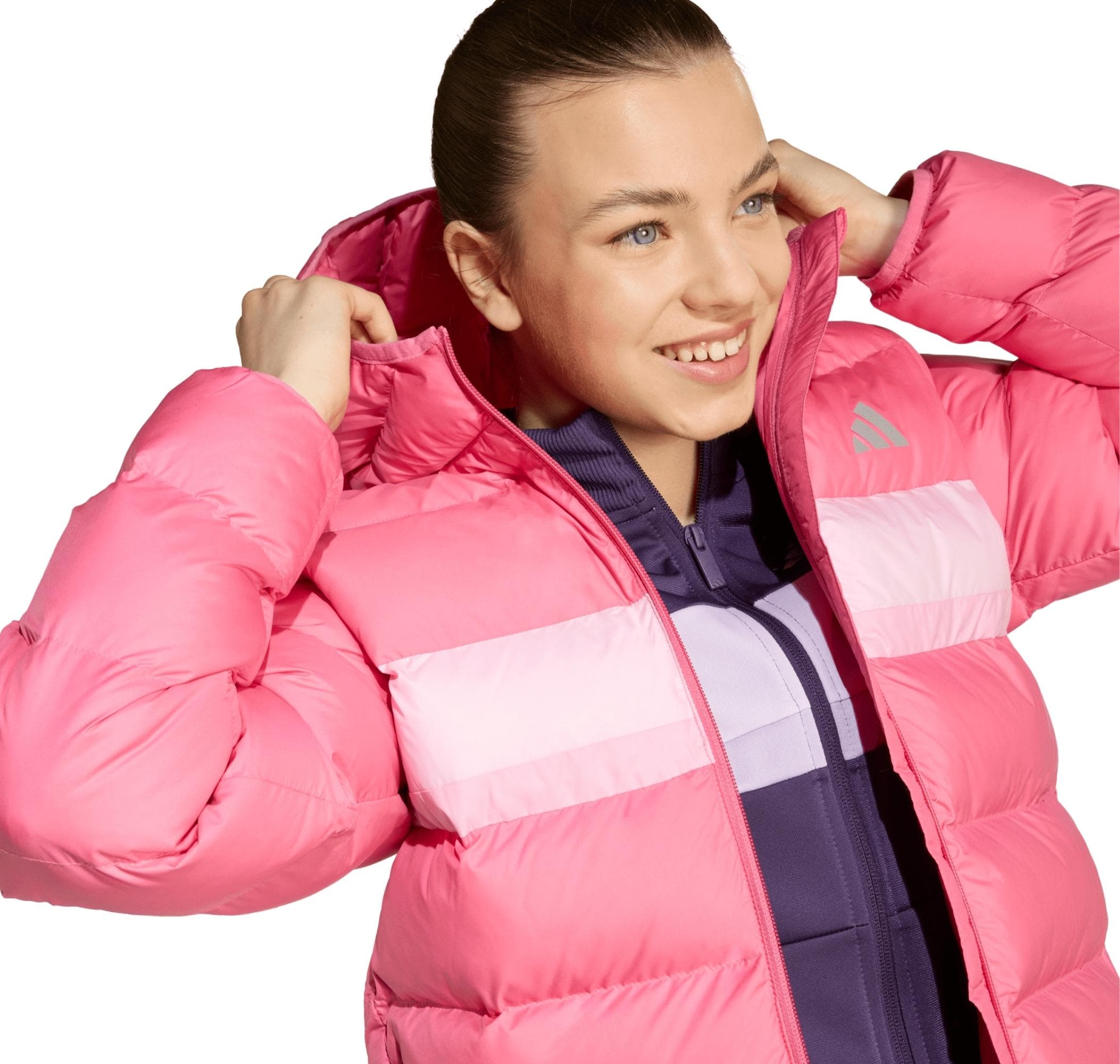 adidas adidas J Sd Jkt Çocuk Mont Pembe - 5