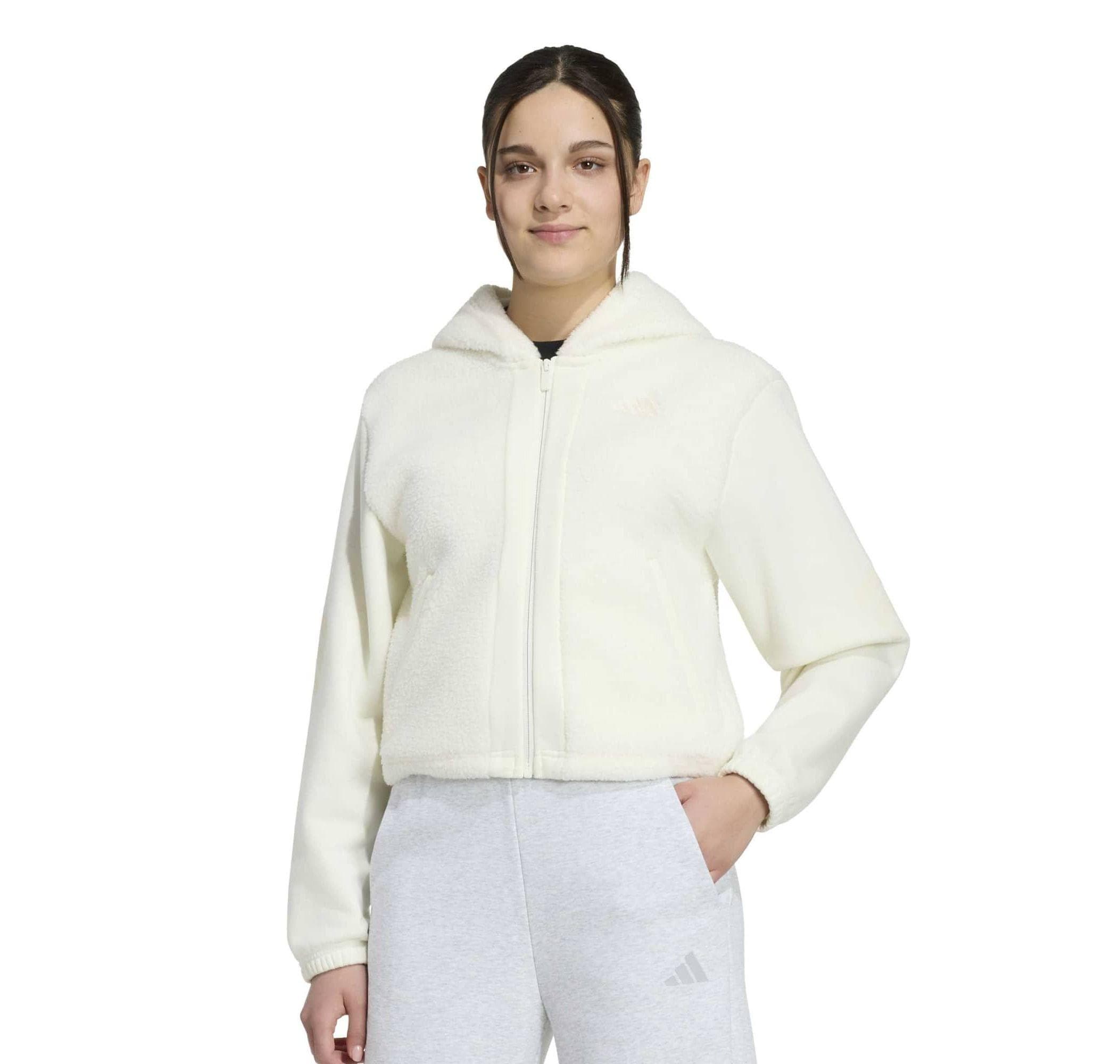 adidas adidas Jg Fı 3S Fz Hd Çocuk Mont Beyaz