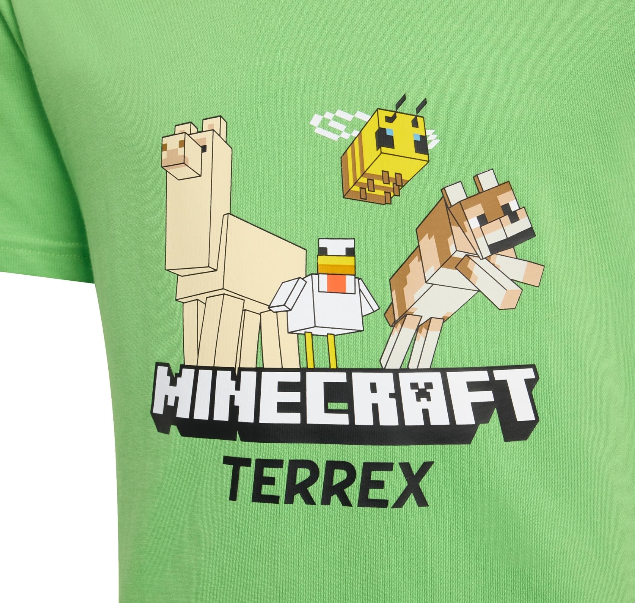 adidas adidas Minecraft Terrex Tee Çocuk T-Shirt Yeşil - 6