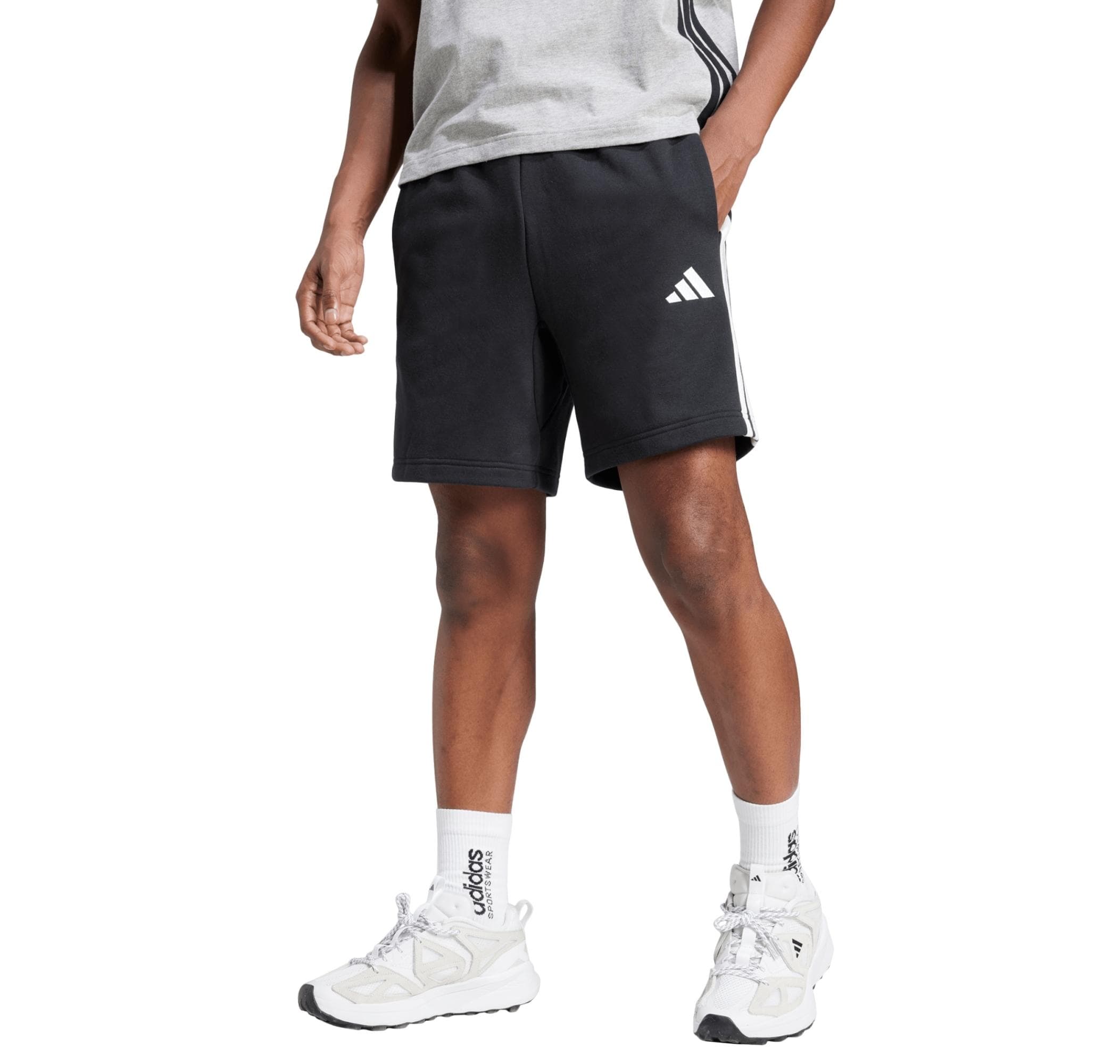 adidas adidas M 3S Ft Sho Erkek Şort Ve Kapri Siyah