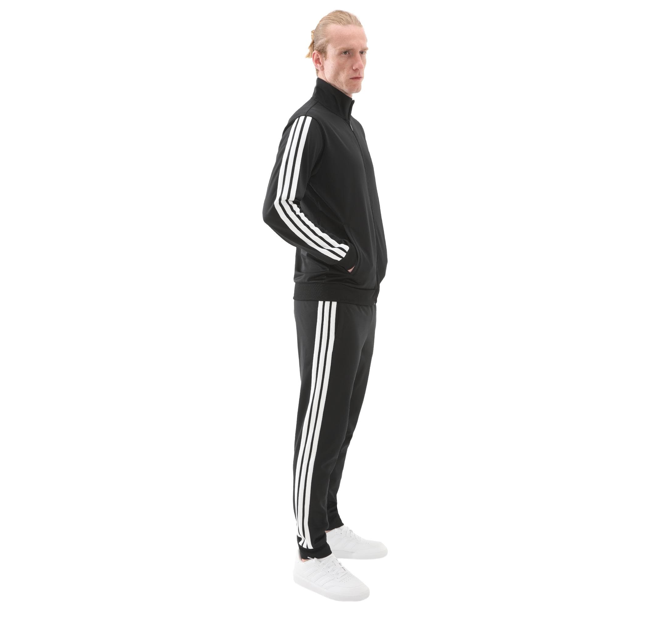adidas adidas M 3S Tr Tt Ts Erkek Eşofman Takımı Siyah - 2