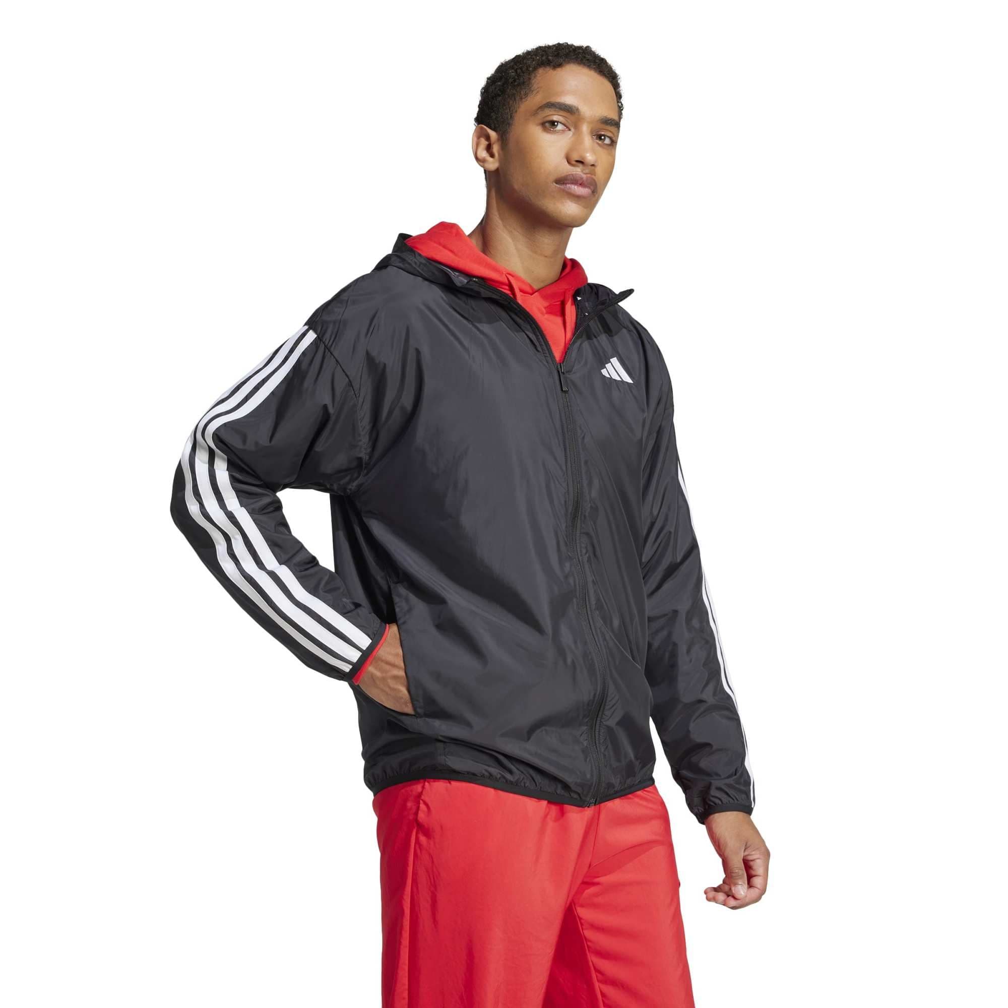 adidas M 3S Wb Erkek Yağmurluk-Rüzgarlık Siyah - 3