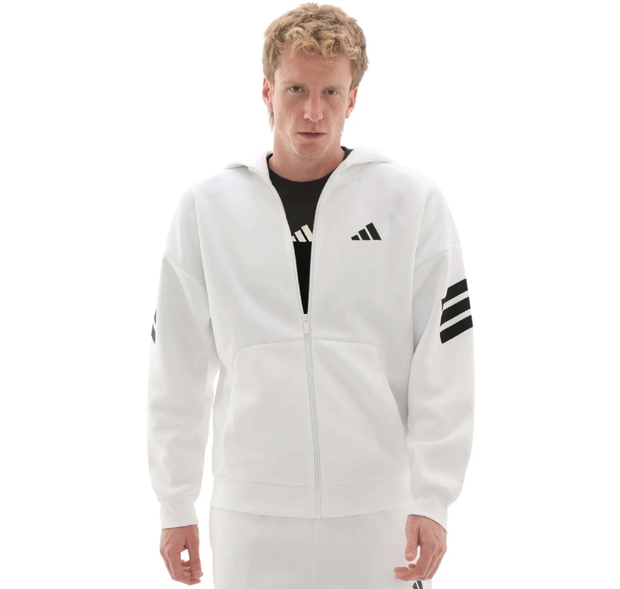 adidas adidas M Fı 3S Fz Erkek Ceket Beyaz