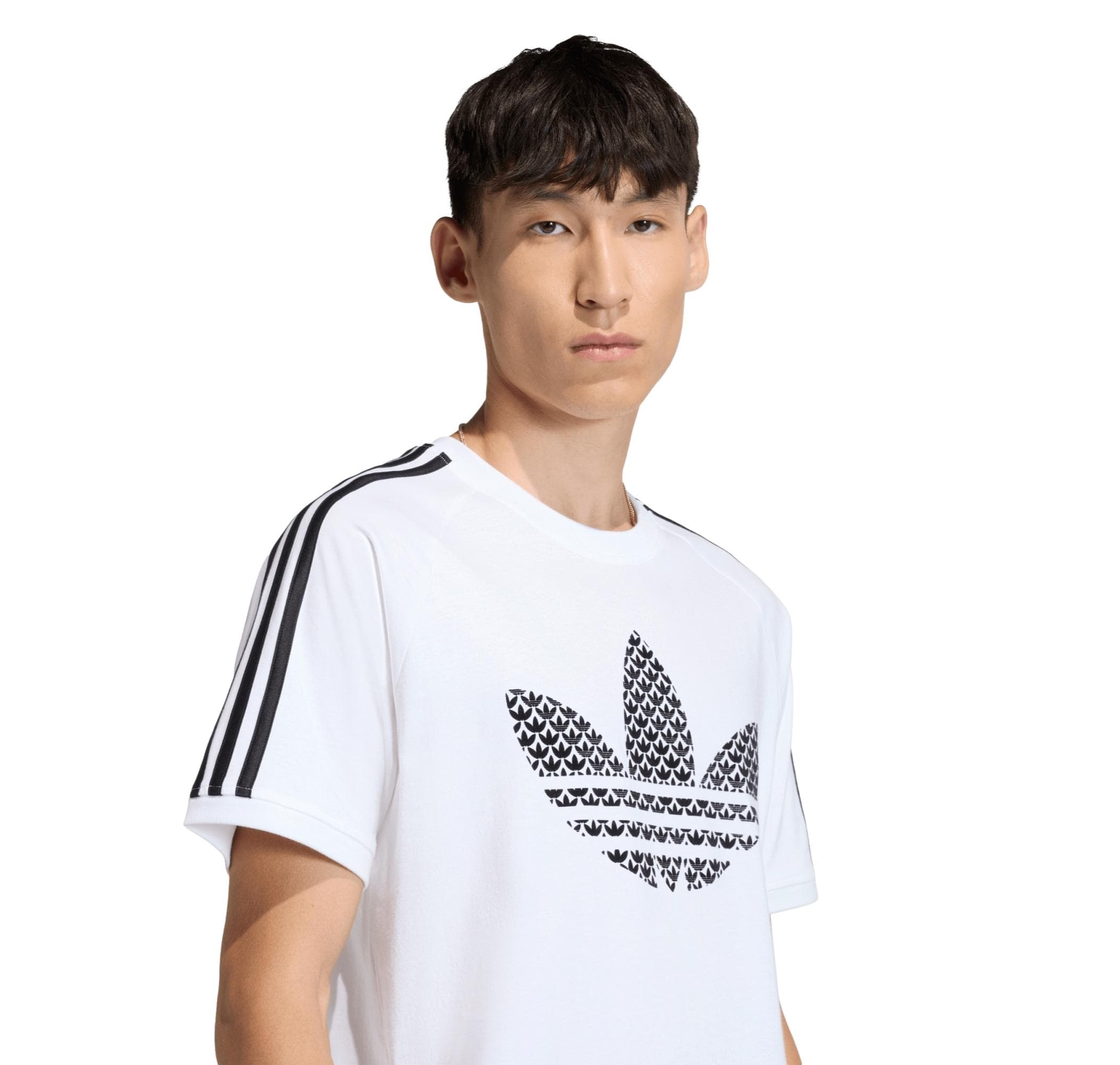 adidas adidas Monogram 3S T Erkek T-Shirt Beyaz - 3