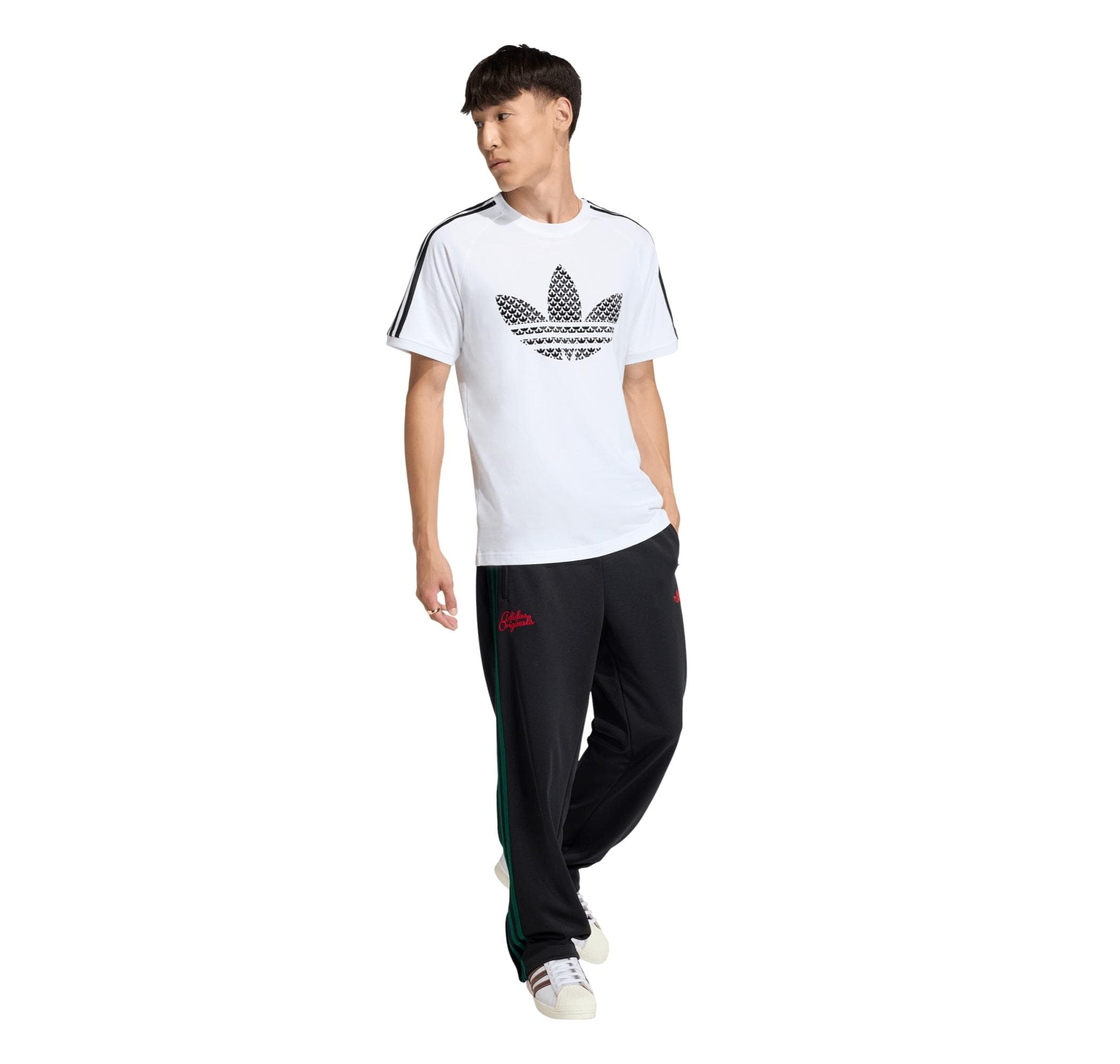 adidas adidas Monogram 3S T Erkek T-Shirt Beyaz - 5