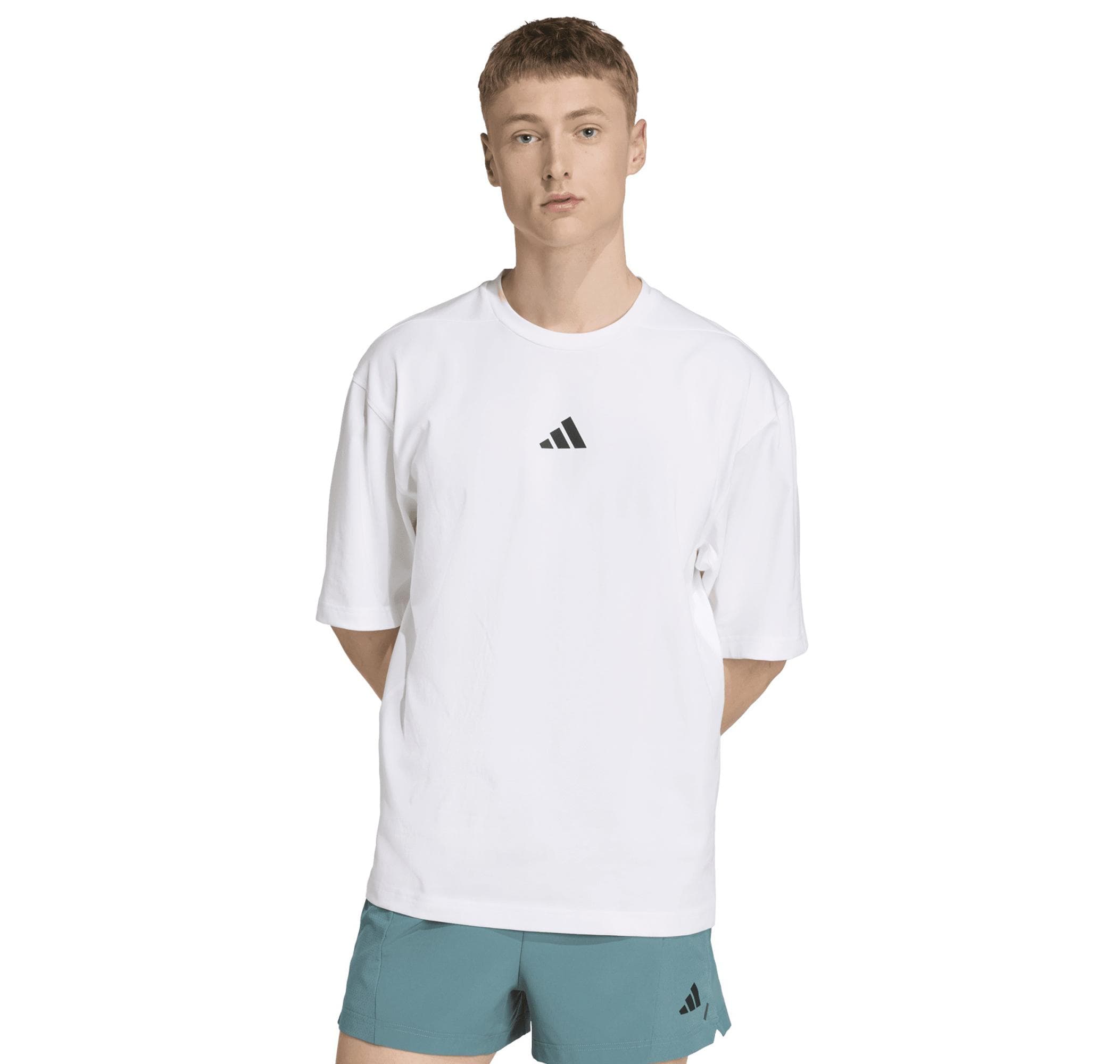 adidas adidas Oversıze Tee Erkek T-Shirt Beyaz