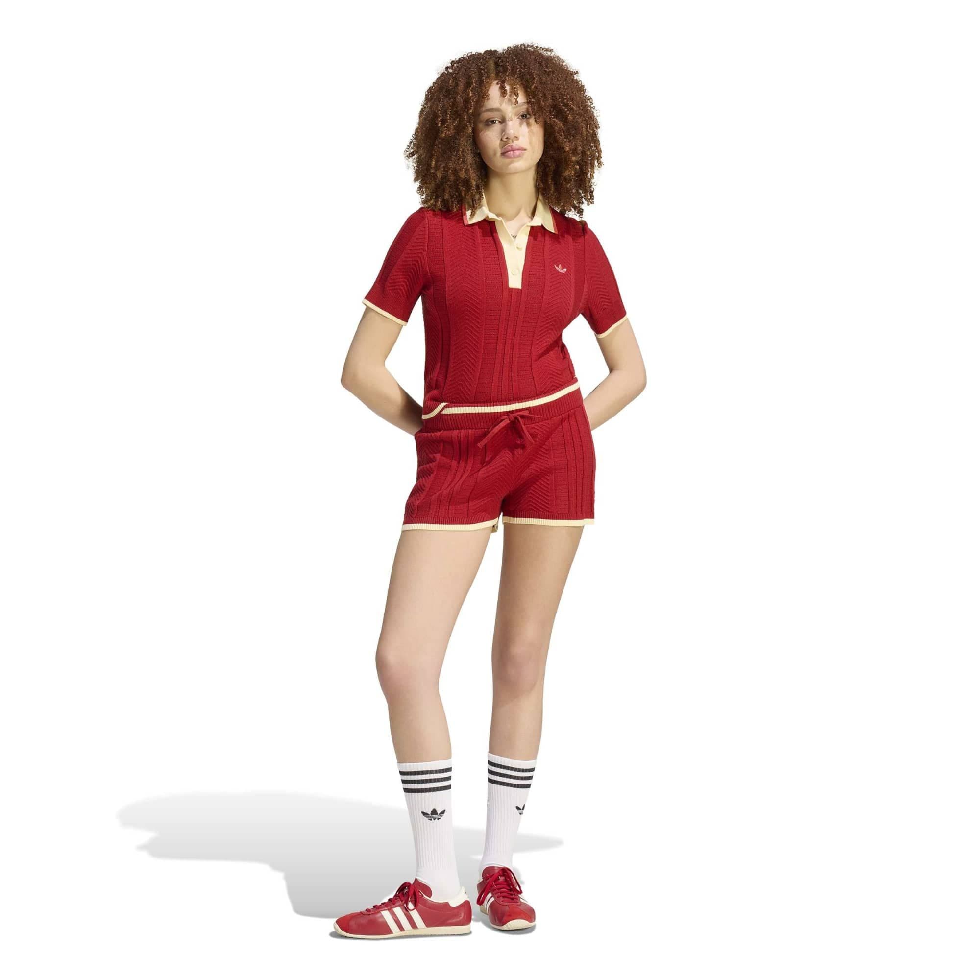 adidas adidas Polo Sh Sleeves Kadın T-Shirt Kırmızı - 5