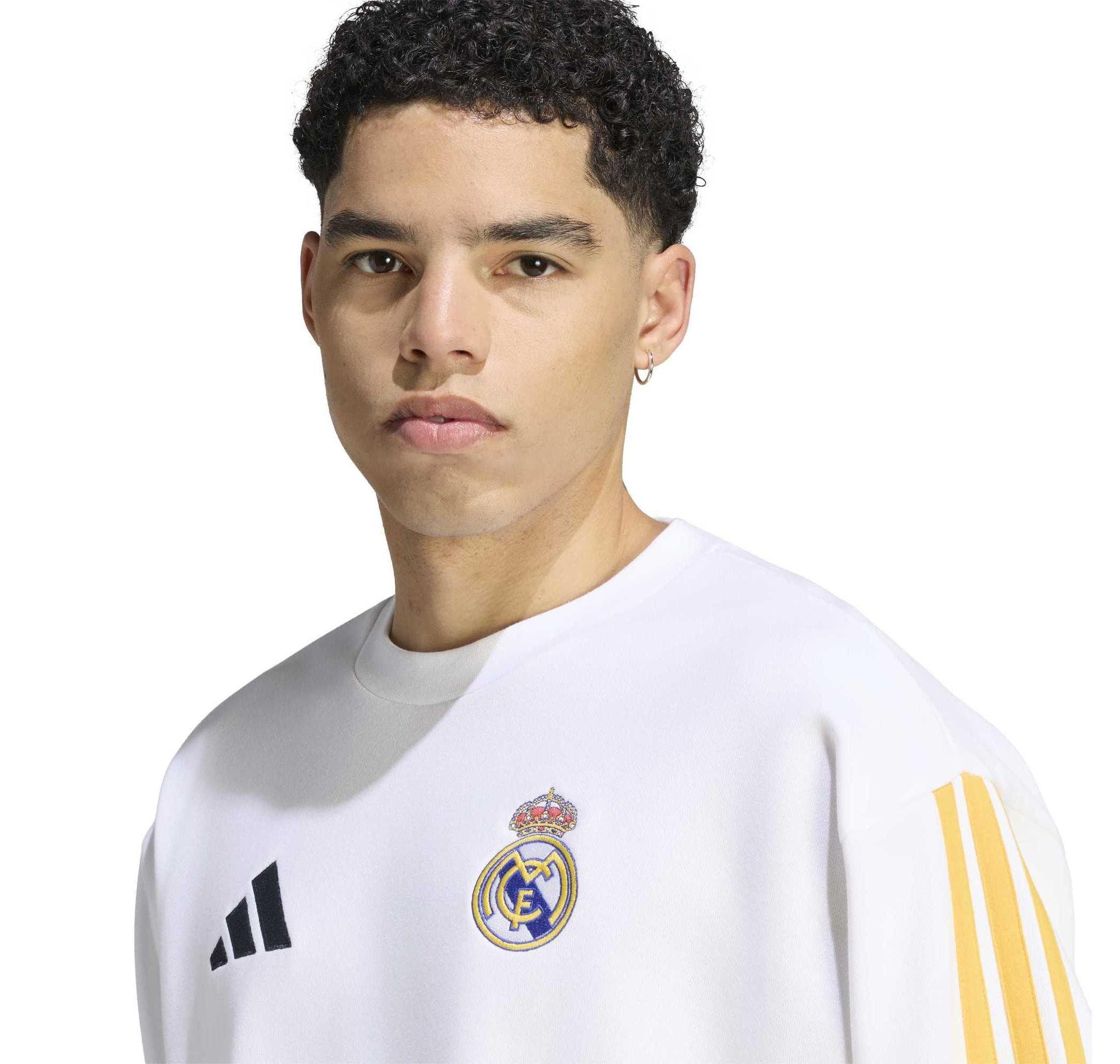 adidas adidas Real Madridl Dna Swt Erkek Sweatshirt Beyaz - 4