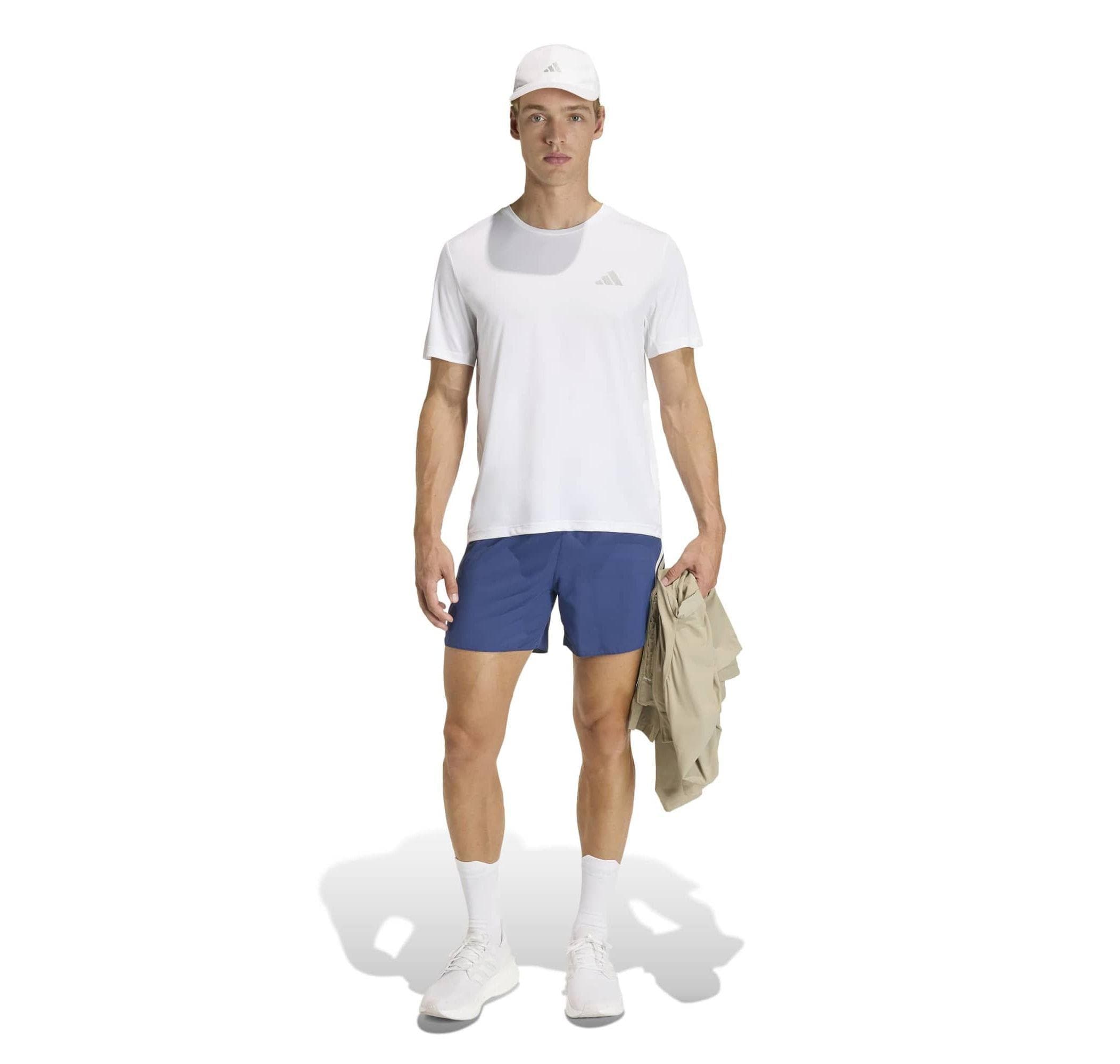 adidas adidas Run Ess Tee M Erkek T-Shirt Beyaz - 5