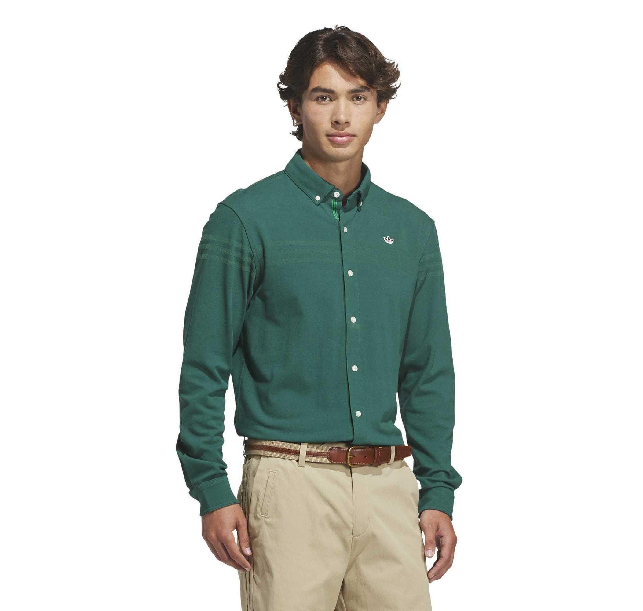 adidas adidas S Ls Button Up Erkek Gömlek Yeşil