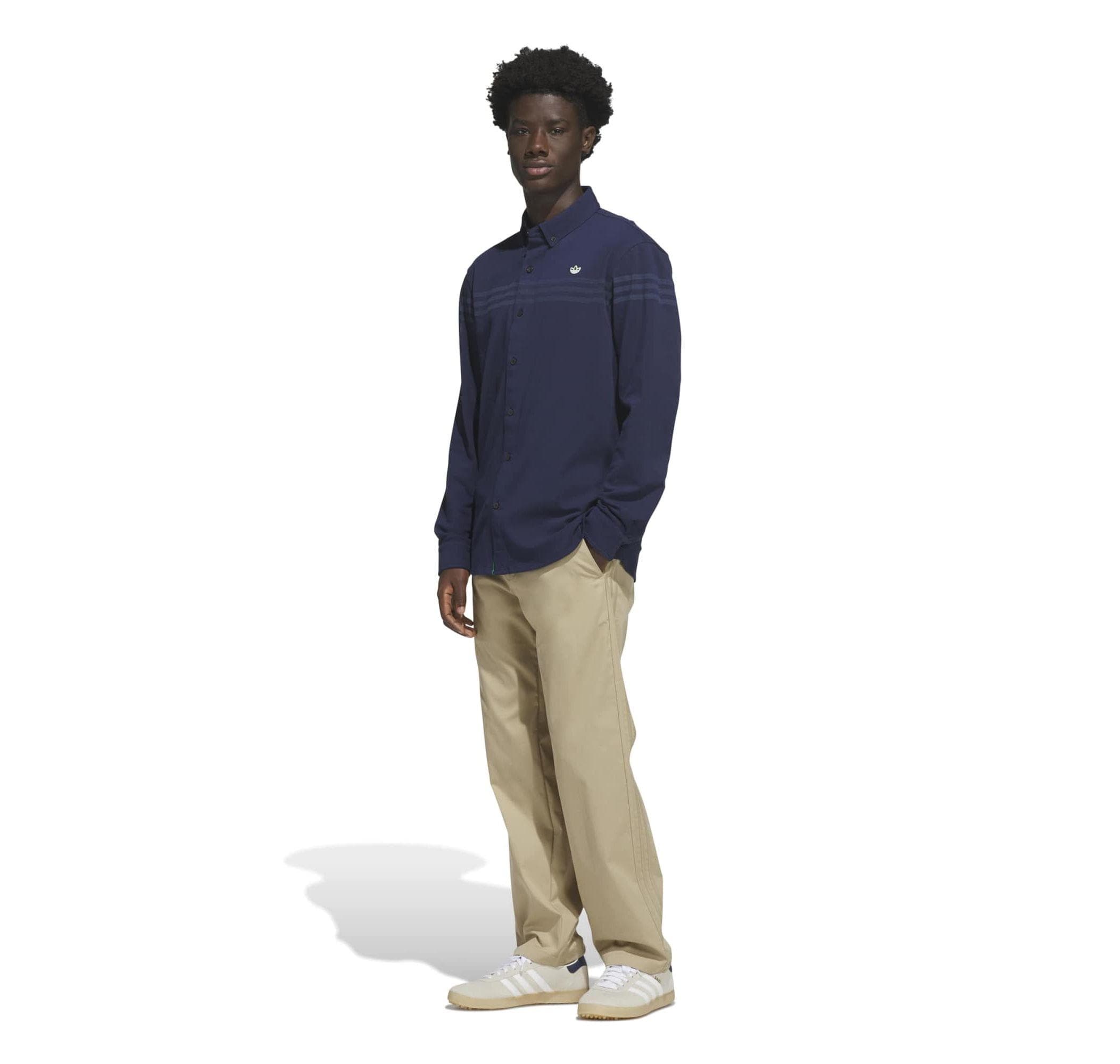 adidas adidas S Ls Button Up Erkek T-Shirt Lacivert - 3