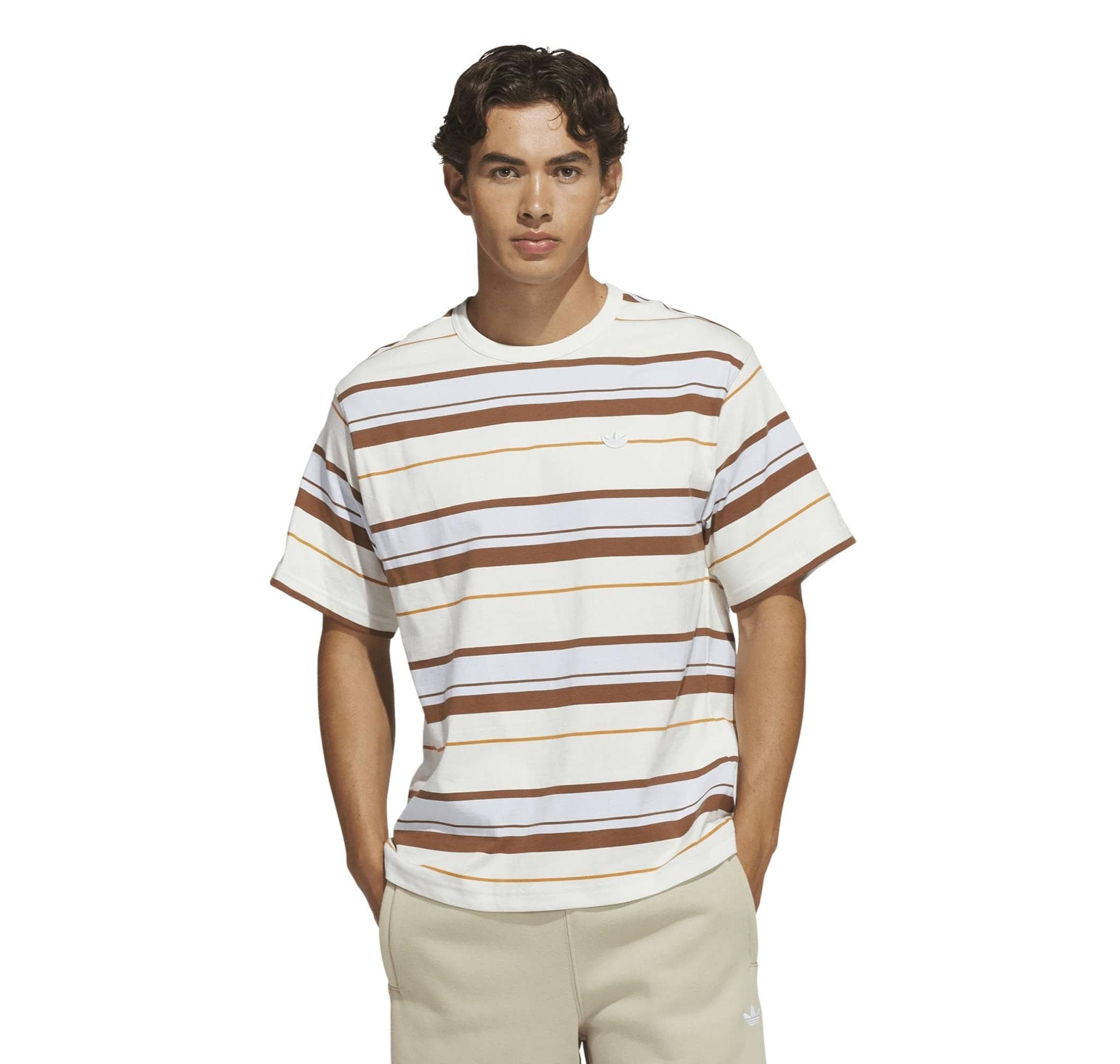 adidas adidas Strıpe Tee Erkek T-Shirt Krem