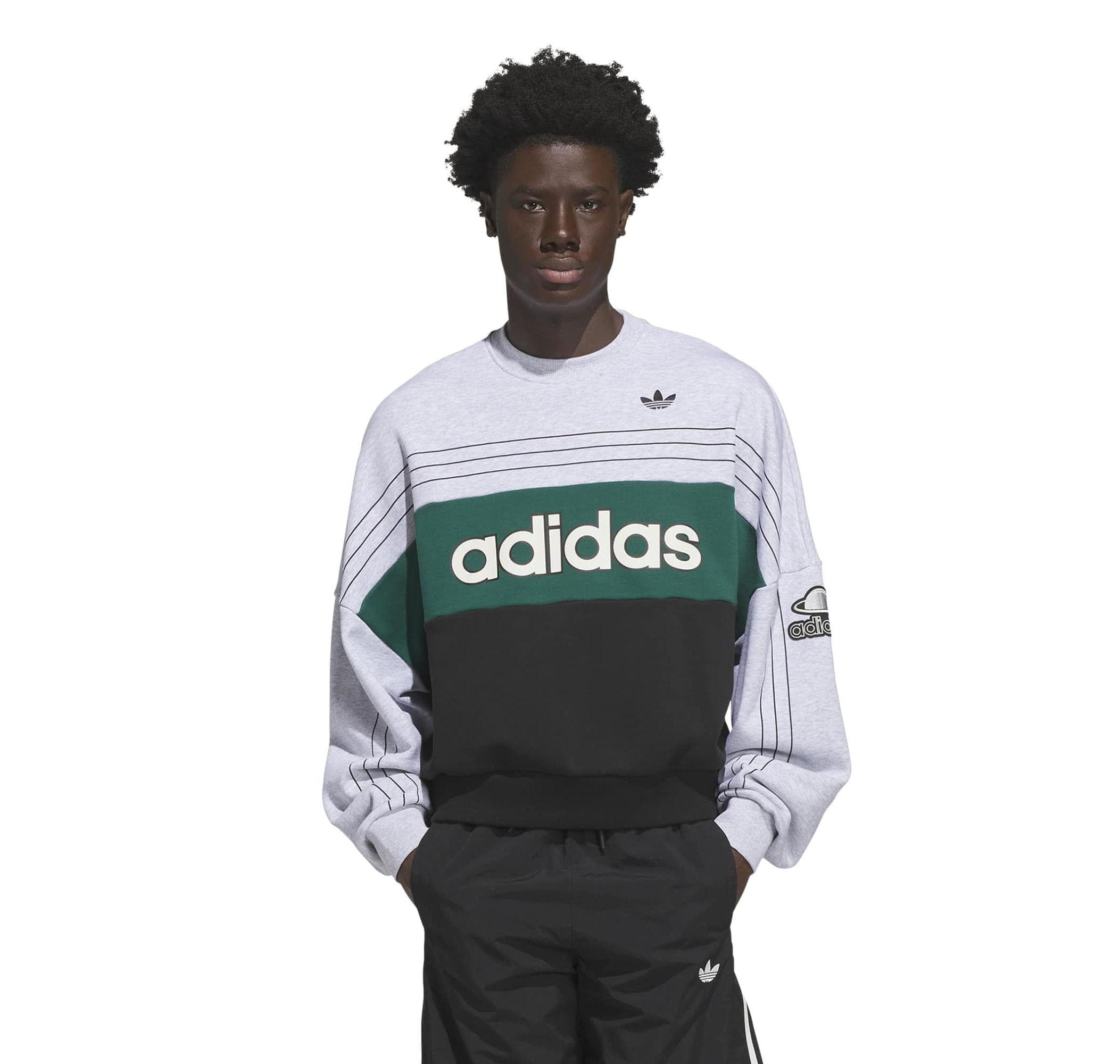 adidas adidas Varsıty Crew Erkek Sweatshirt Gri
