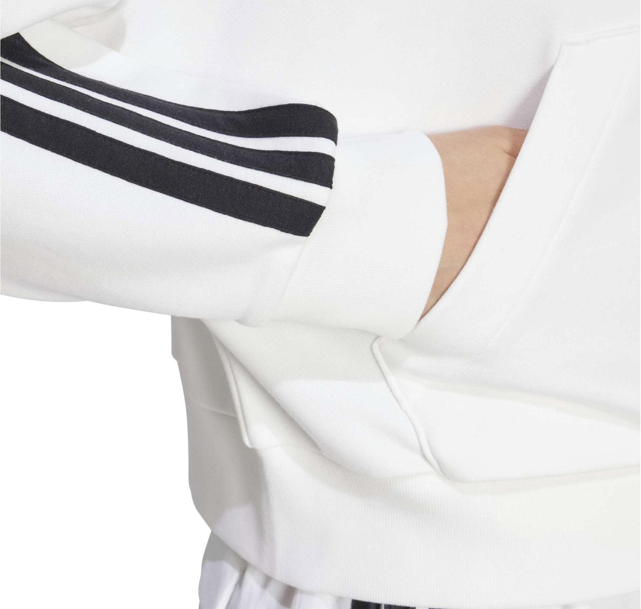 adidas adidas W 3S Ft Qz Hd Kadın Sweatshirt Beyaz - 4