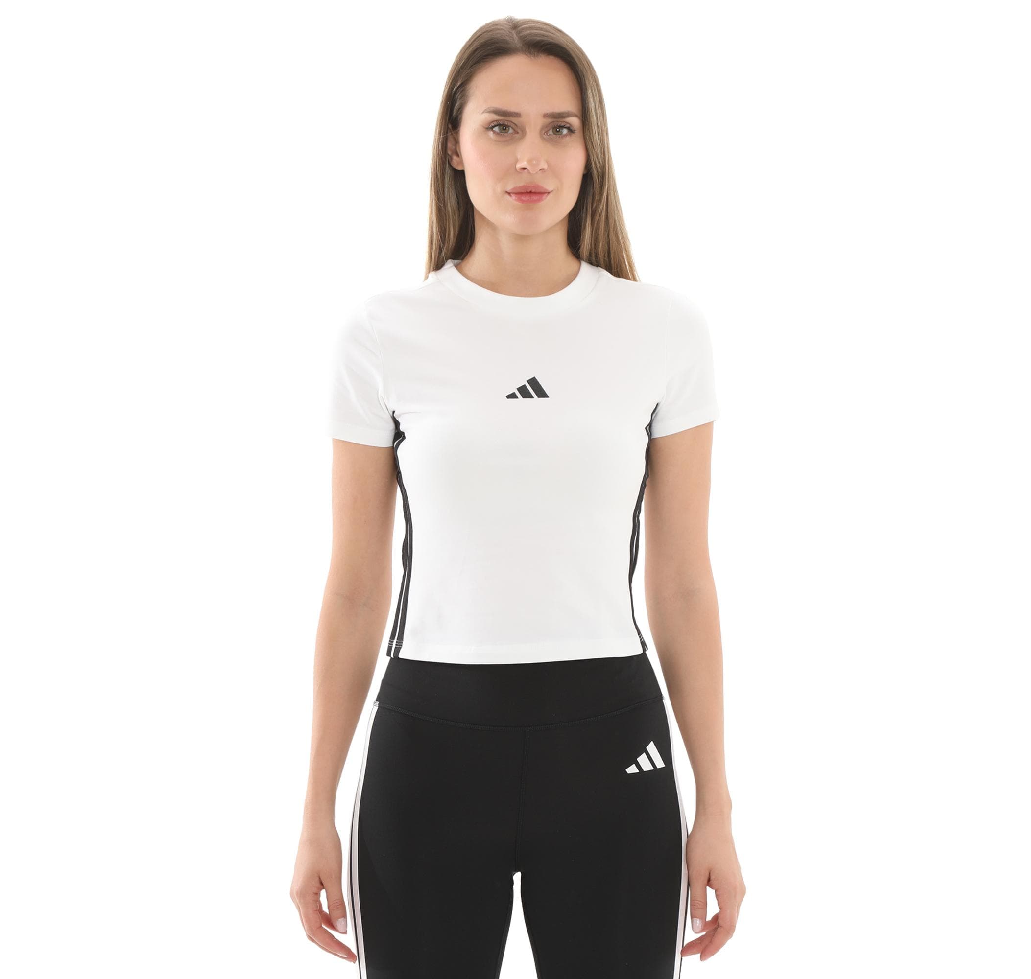 adidas adidas W 3S Sj Baby T Kadın T-Shirt Beyaz