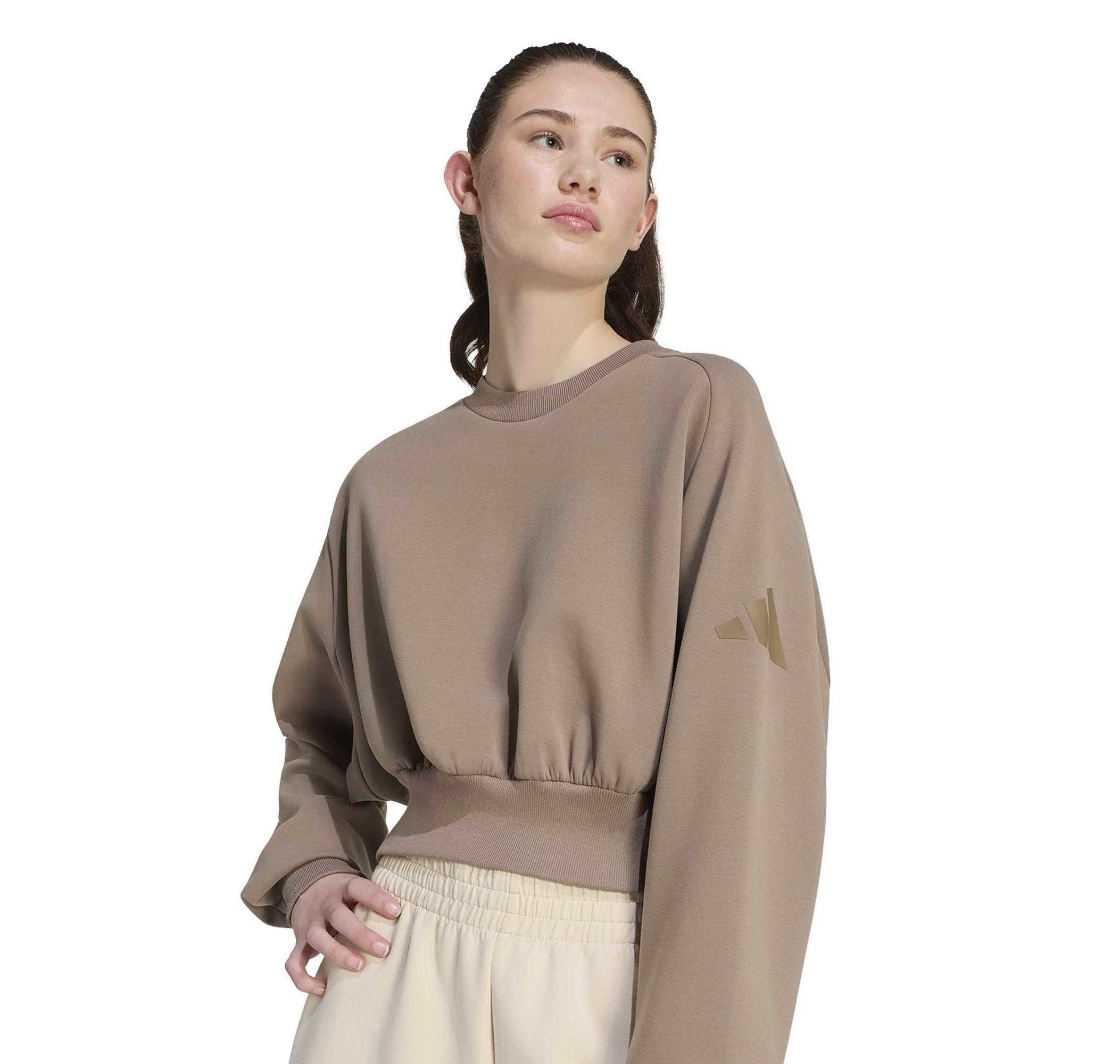 adidas adidas W All Szn Sl Sw Kadın Sweatshirt Bej - 3