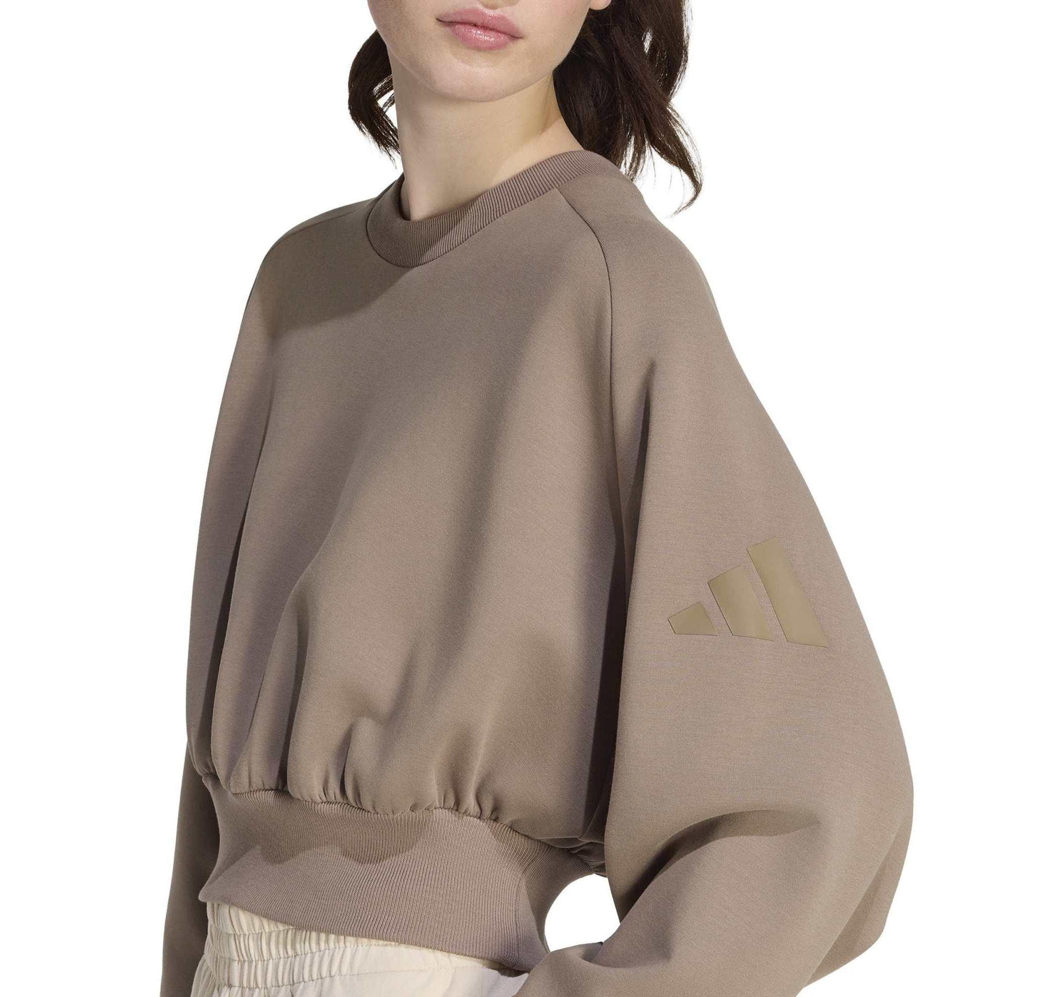 adidas adidas W All Szn Sl Sw Kadın Sweatshirt Bej - 4