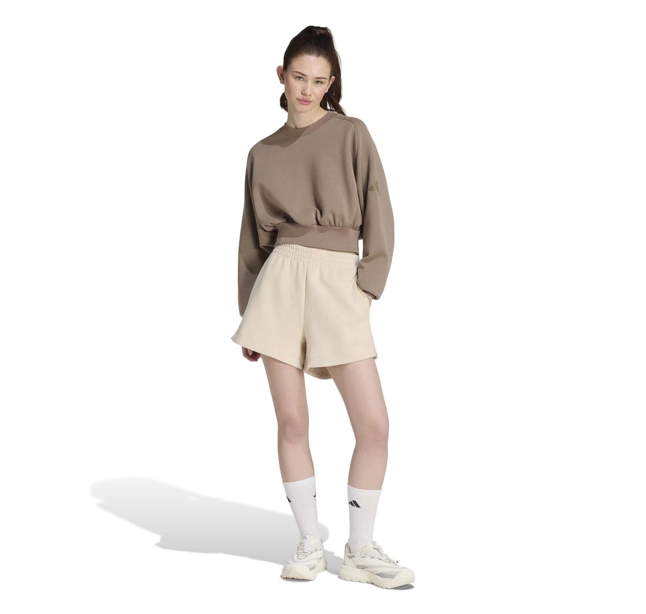 adidas adidas W All Szn Sl Sw Kadın Sweatshirt Bej - 5