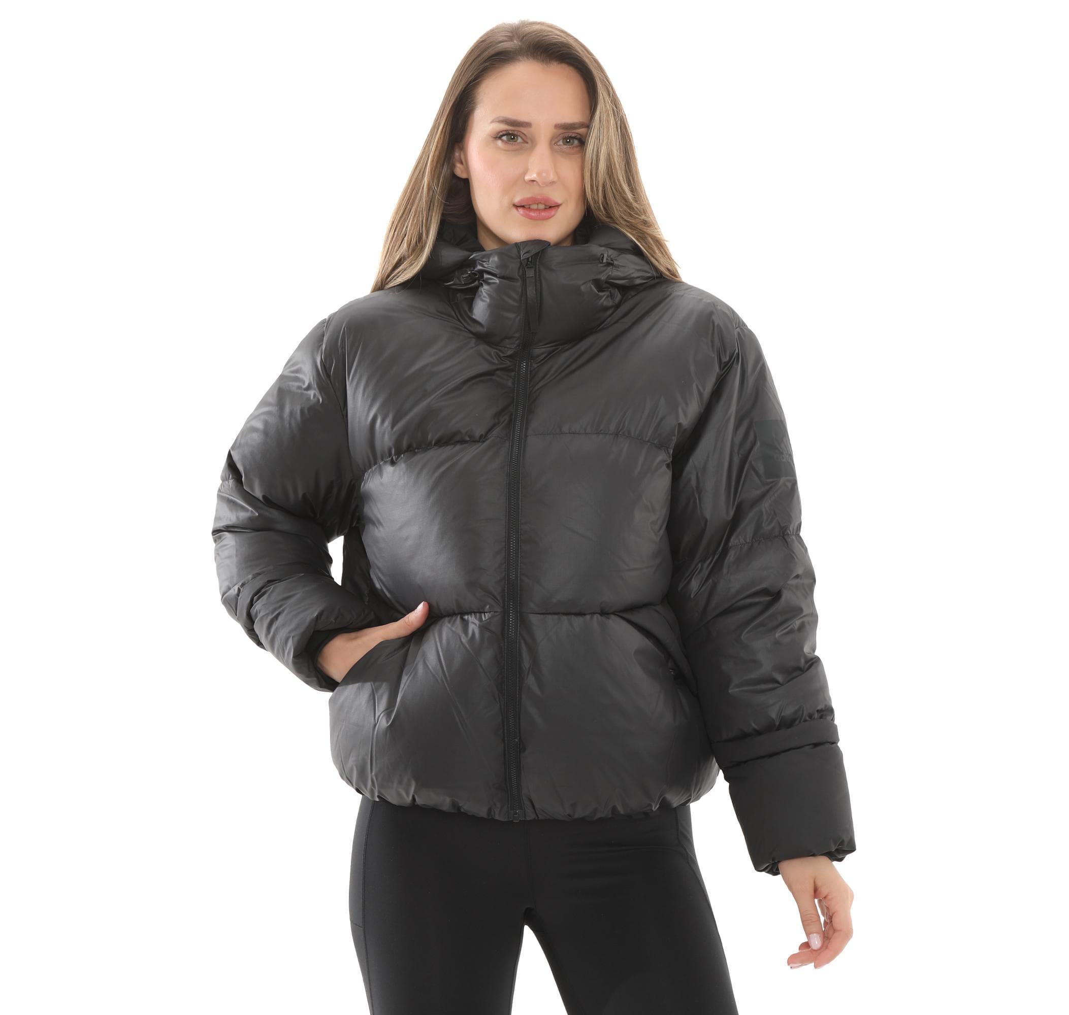 adidas adidas W Bıg Baffle J Kadın Mont Siyah - 3