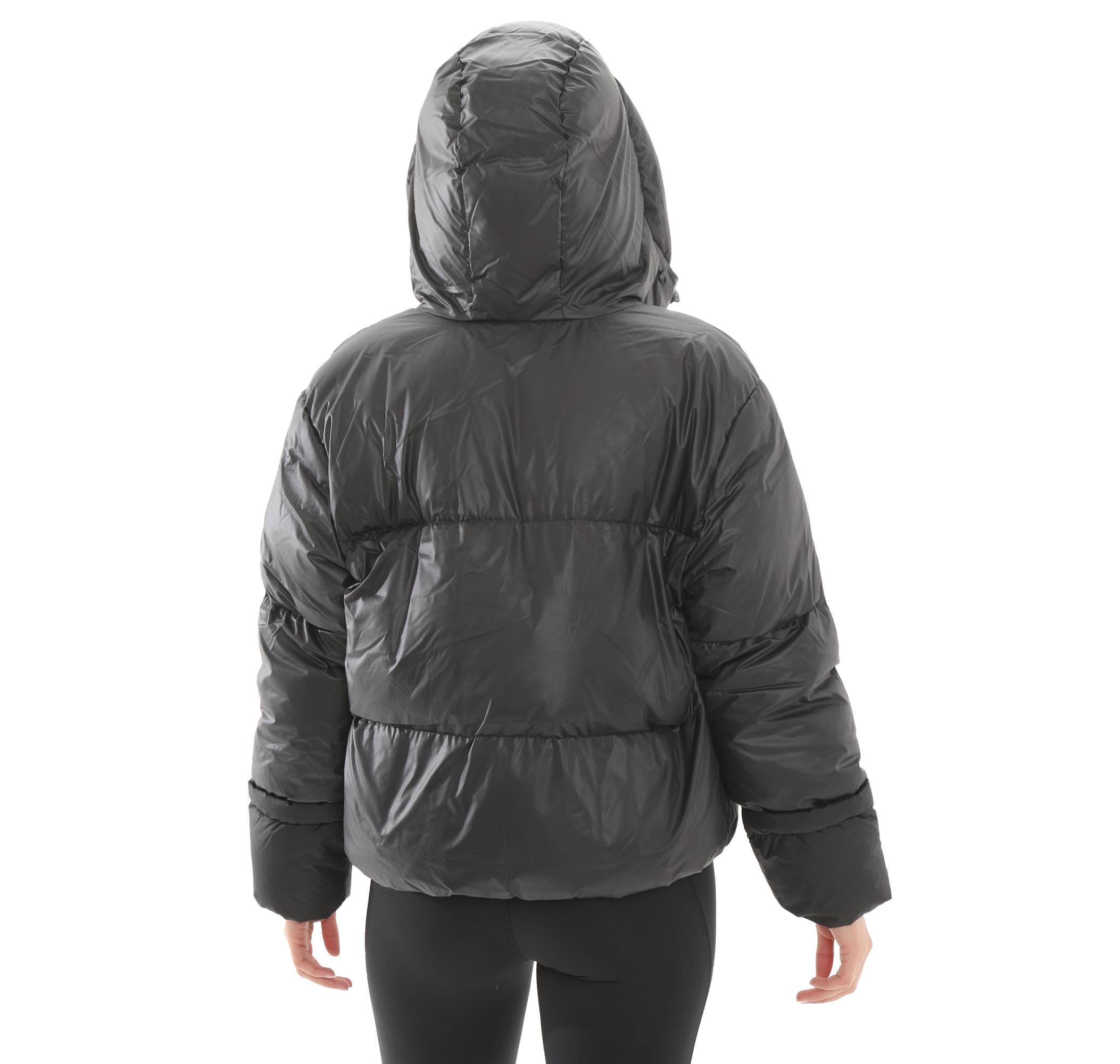 adidas adidas W Bıg Baffle J Kadın Mont Siyah - 4