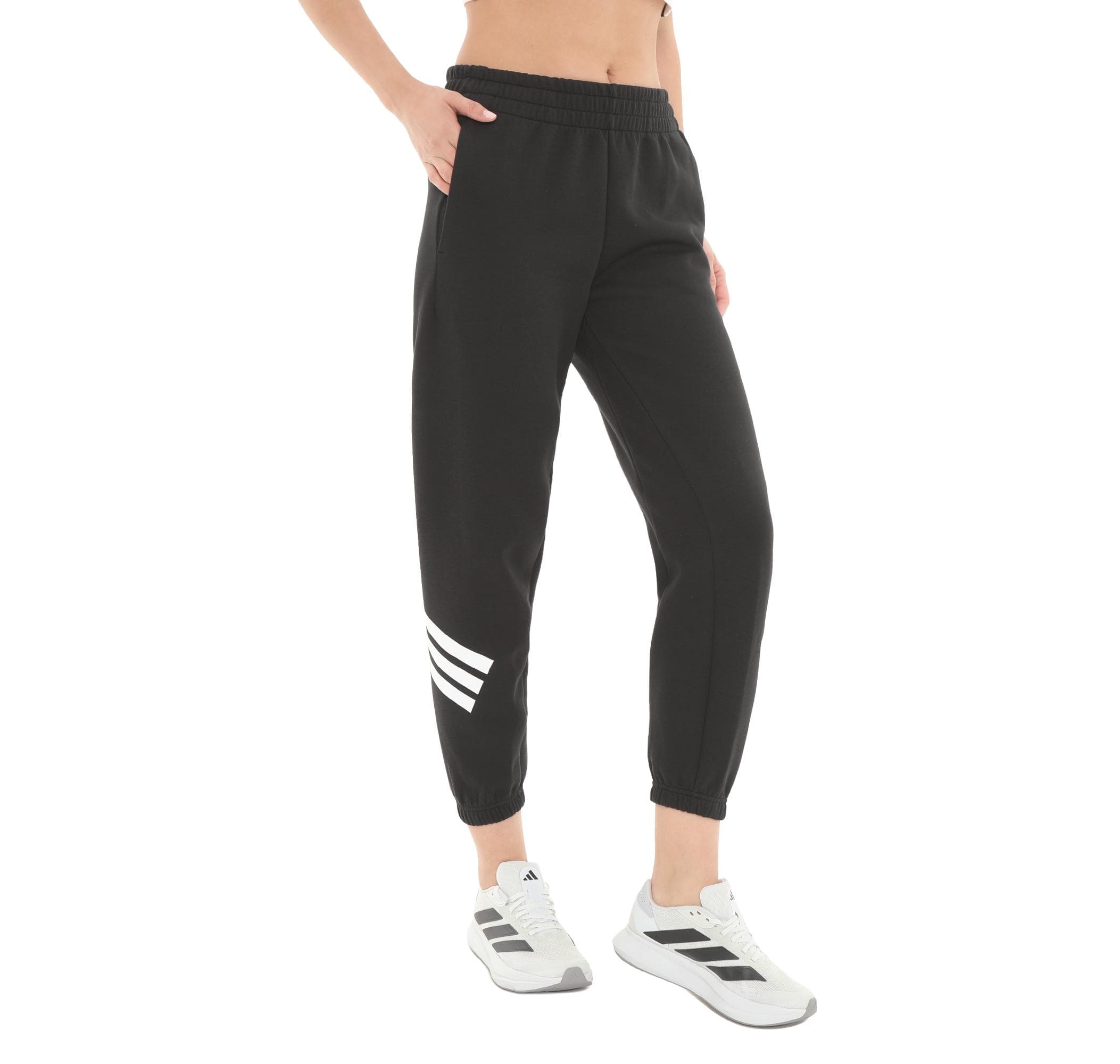 adidas adidas W Fı 3S Reg Pt Kadın Eşofman Altı Siyah - 3