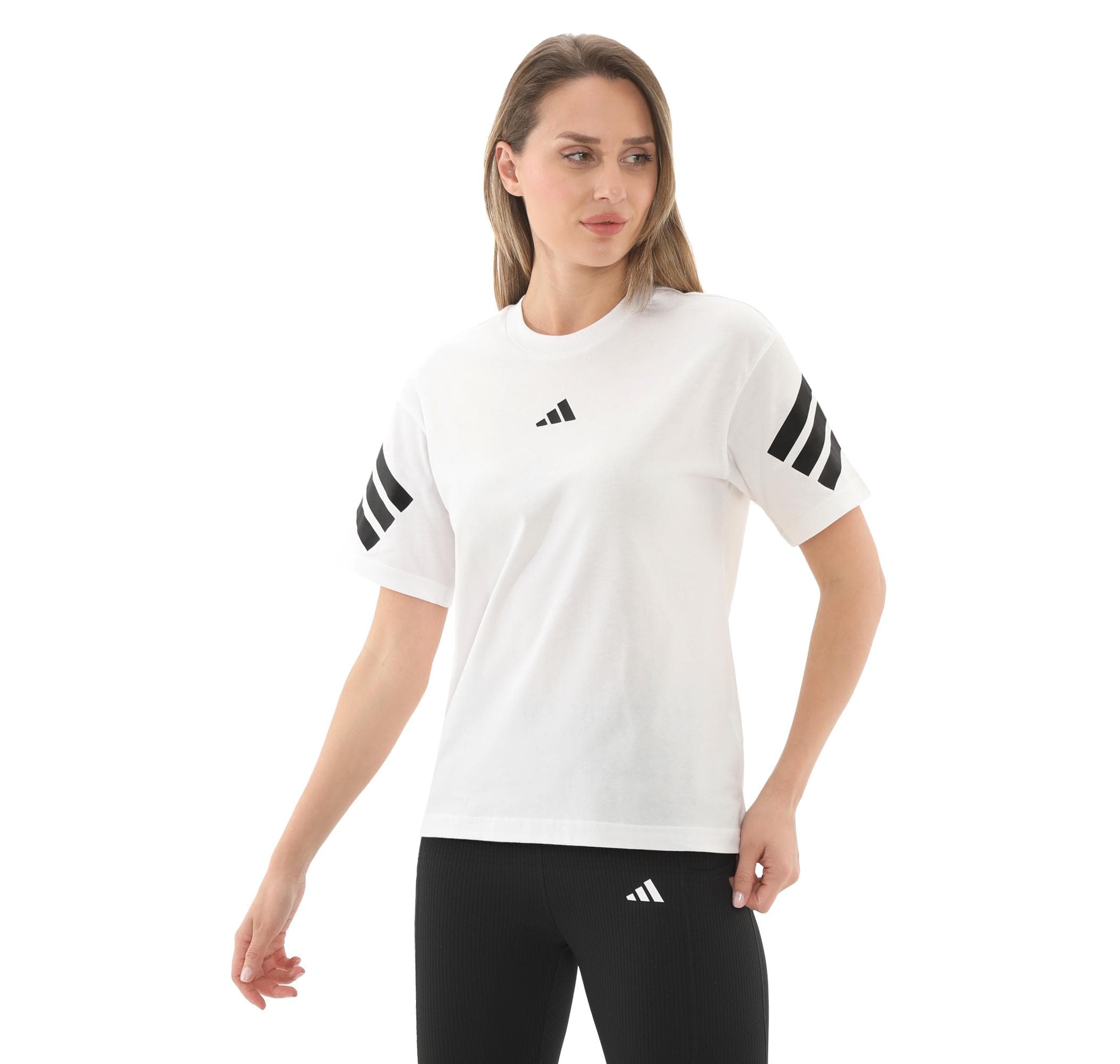 adidas adidas W Fı 3S Tee Kadın T-Shirt Beyaz - 2