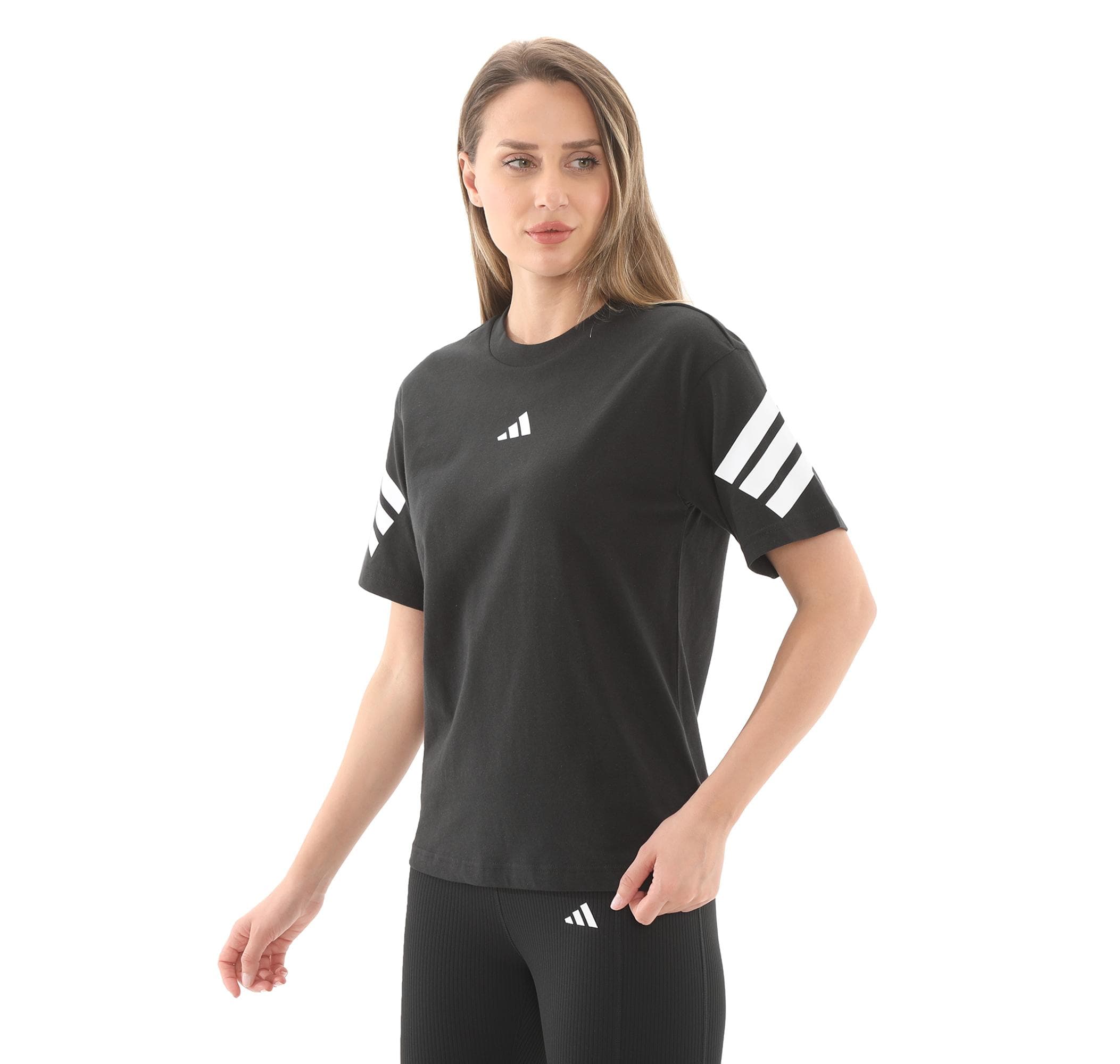 adidas adidas W Fı 3S Tee Kadın T-Shirt Siyah - 3