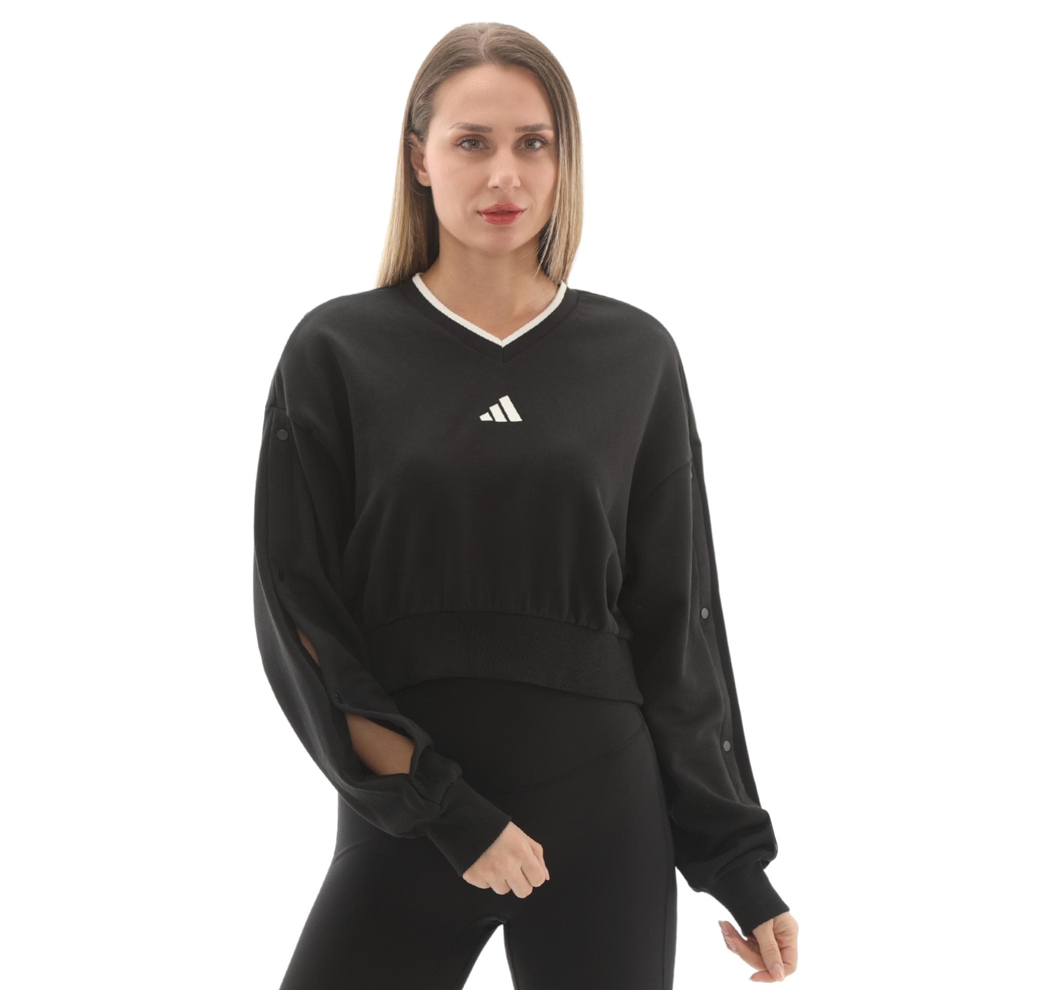 adidas adidas W Sta Seas Cre Kadın Sweatshirt Siyah
