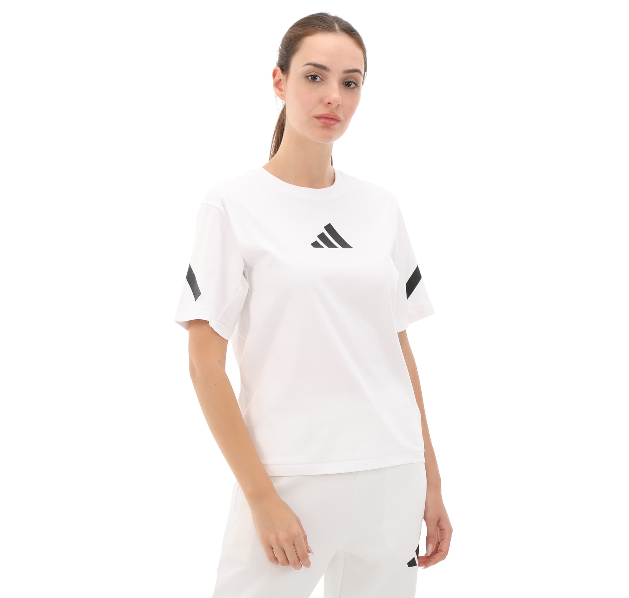 adidas adidas W Z.n.e. Tee Kadın T-Shirt Beyaz - 3
