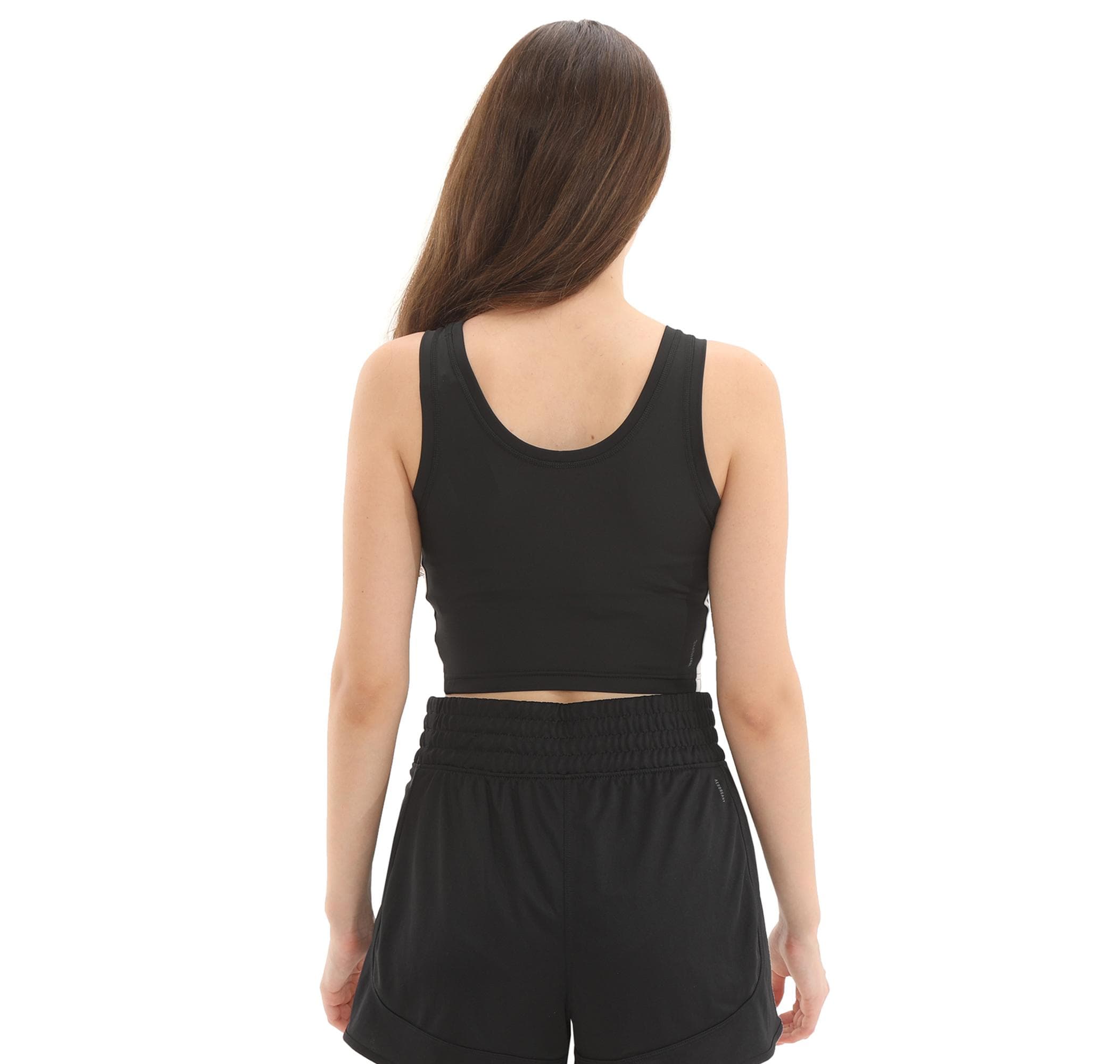 adidas adidas We 3S Crop Tank Kadın Büstiyer Siyah - 4