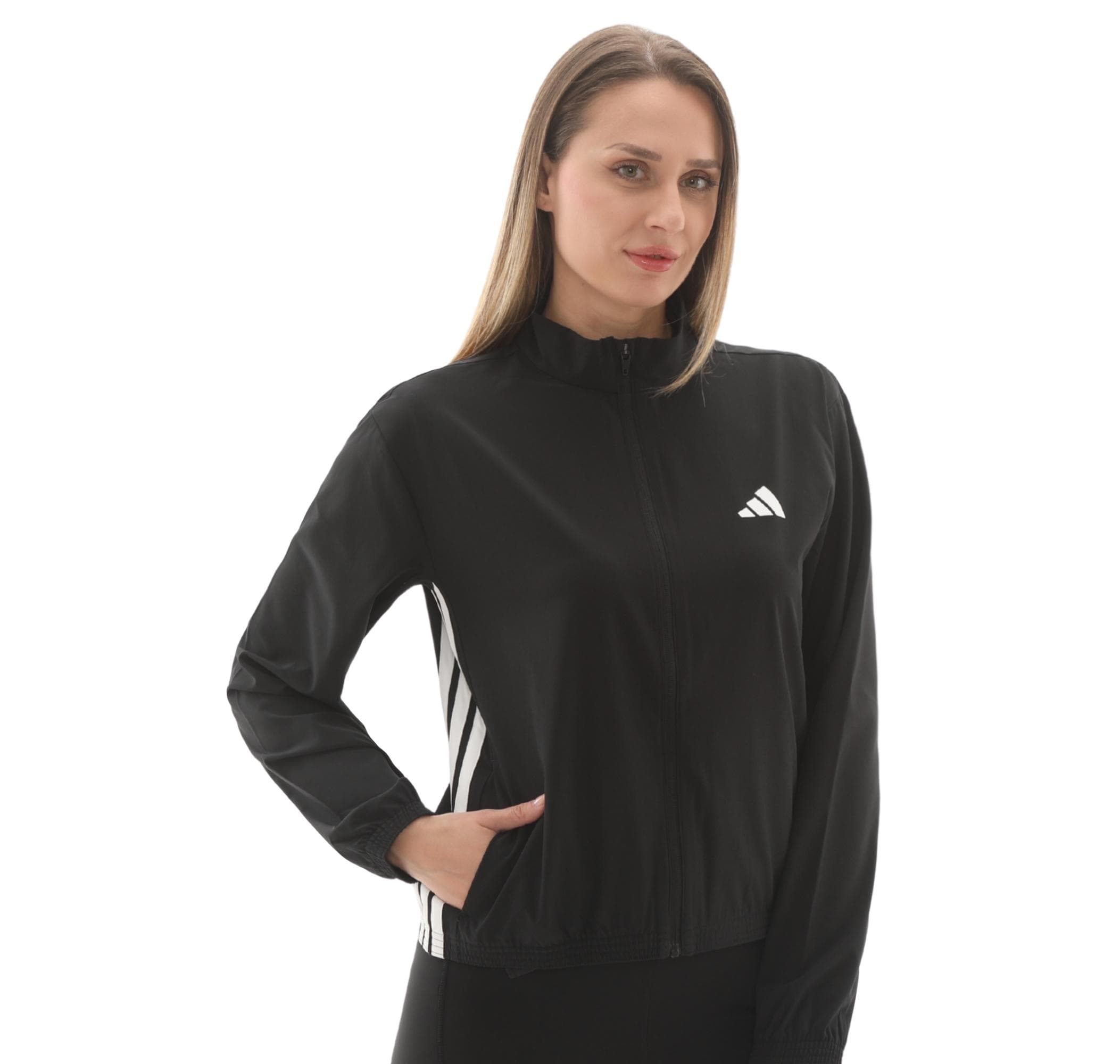 adidas adidas We 3S Woven Jkt Kadın Ceket Siyah - 2