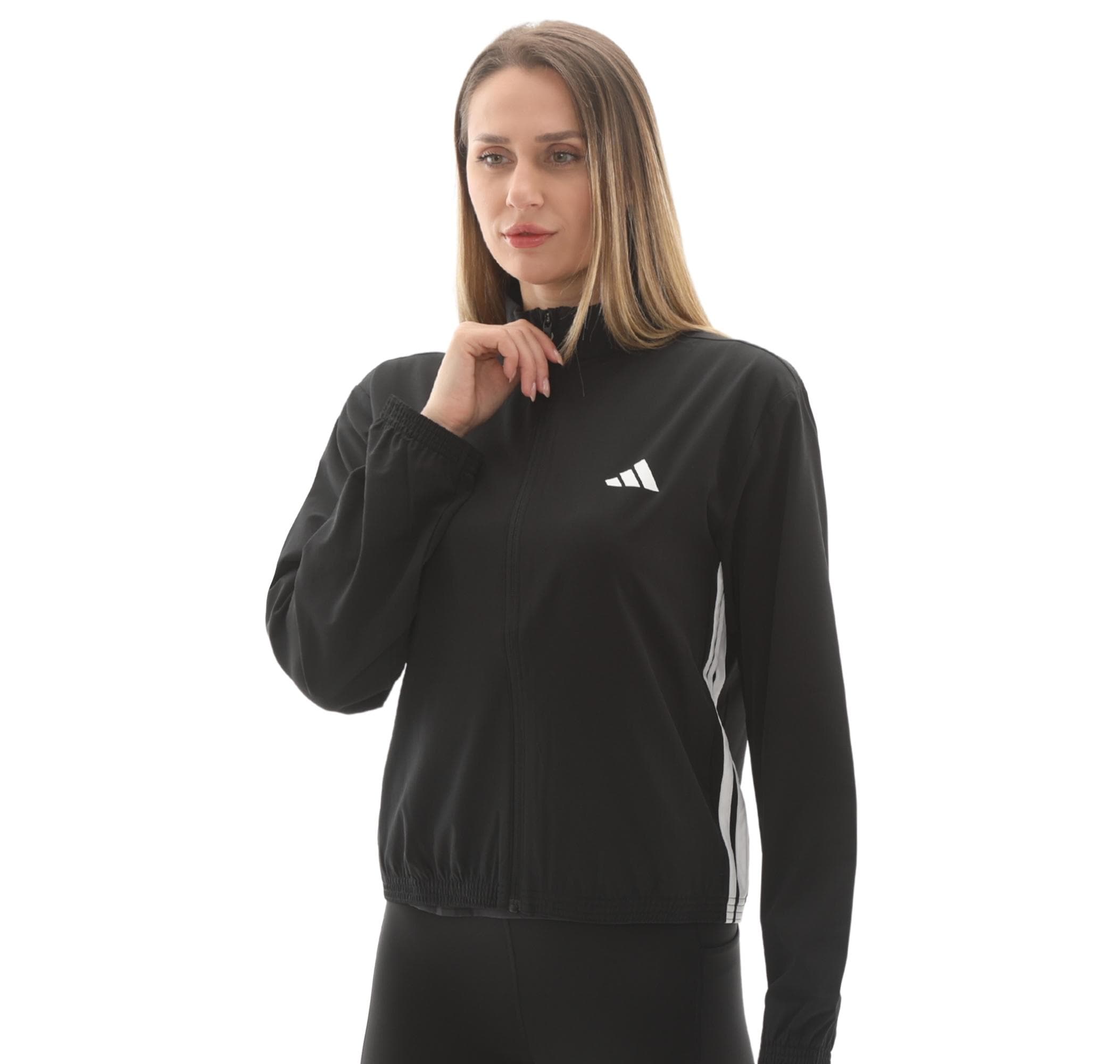 adidas adidas We 3S Woven Jkt Kadın Ceket Siyah - 3