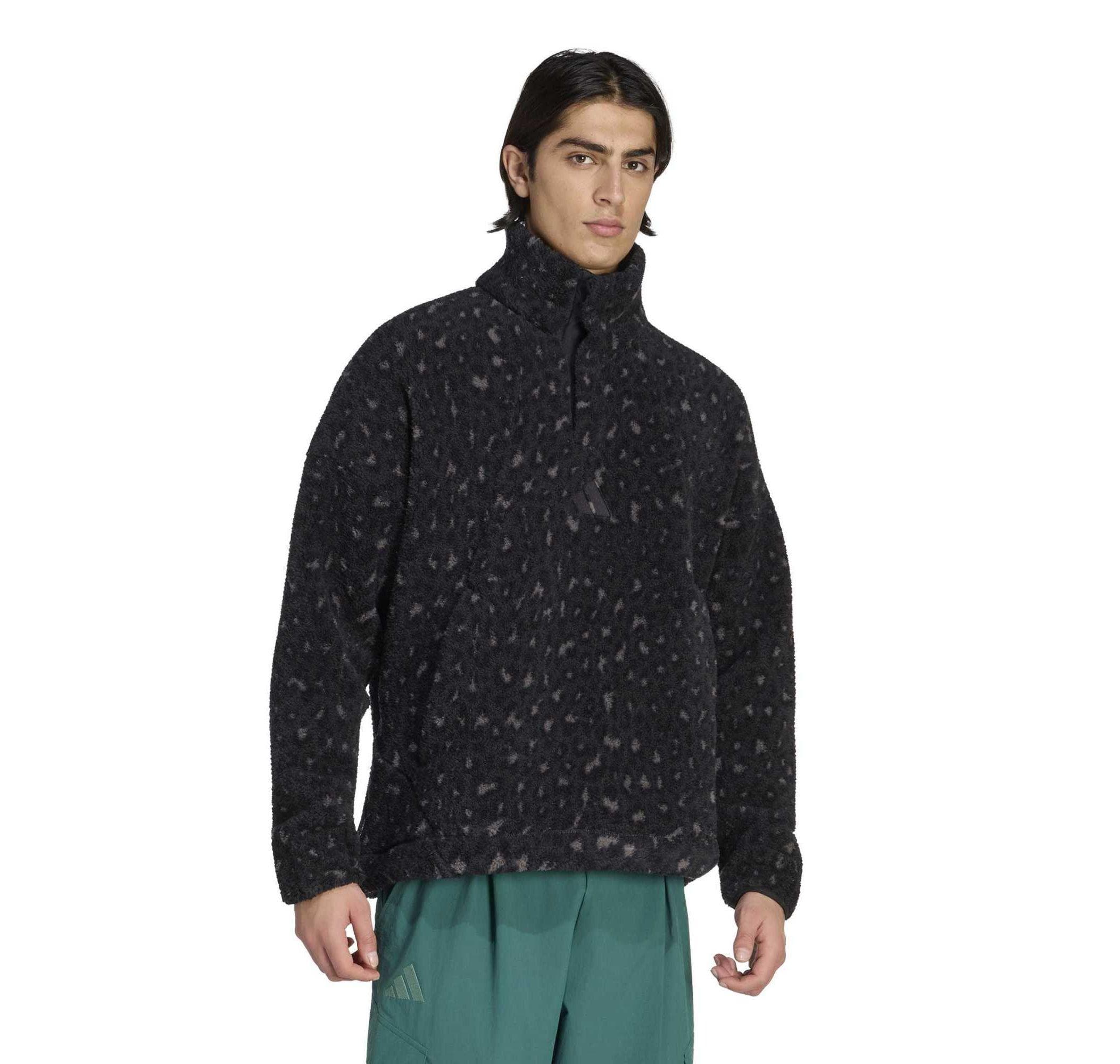 adidas adidas Xpl Hp Snap Aop Erkek Sweatshirt Siyah