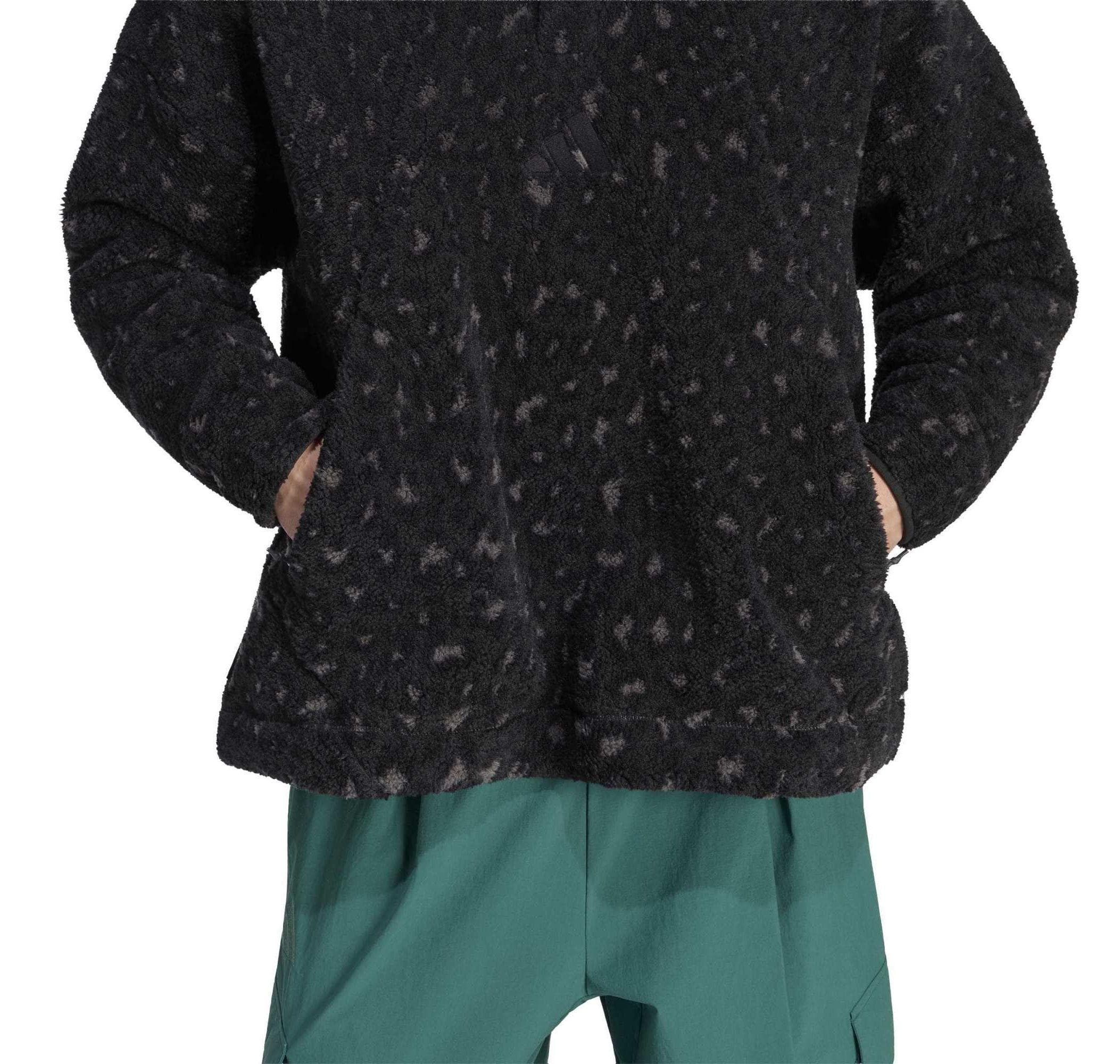 adidas adidas Xpl Hp Snap Aop Erkek Sweatshirt Siyah - 4